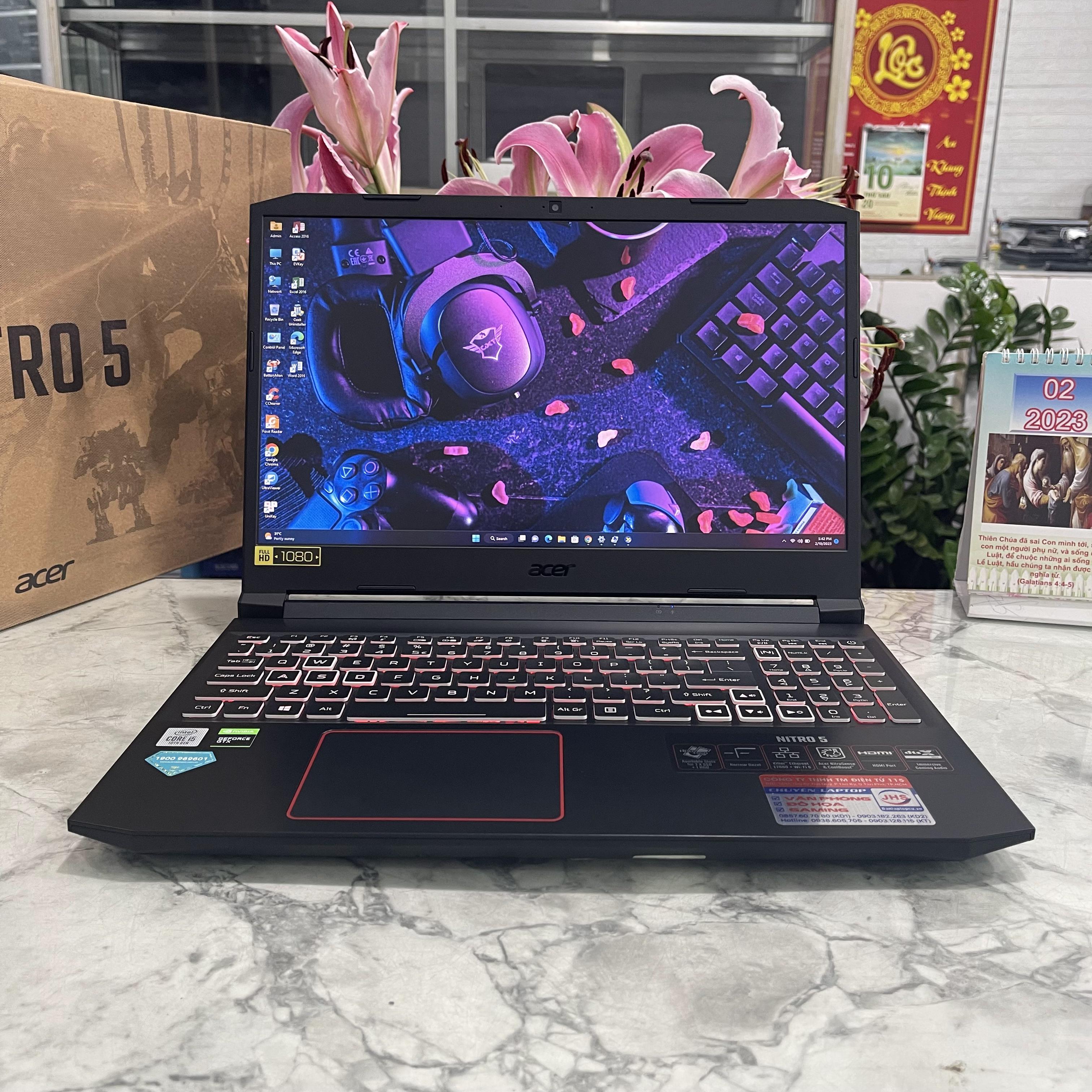 Acer Nitro 5 AN515-55-58A7 Core I5-10300H Ram 16gb Ssd 512gb Nvidia GTX 1650 (4G) Màn Hình 15.6″ FHD IPS 