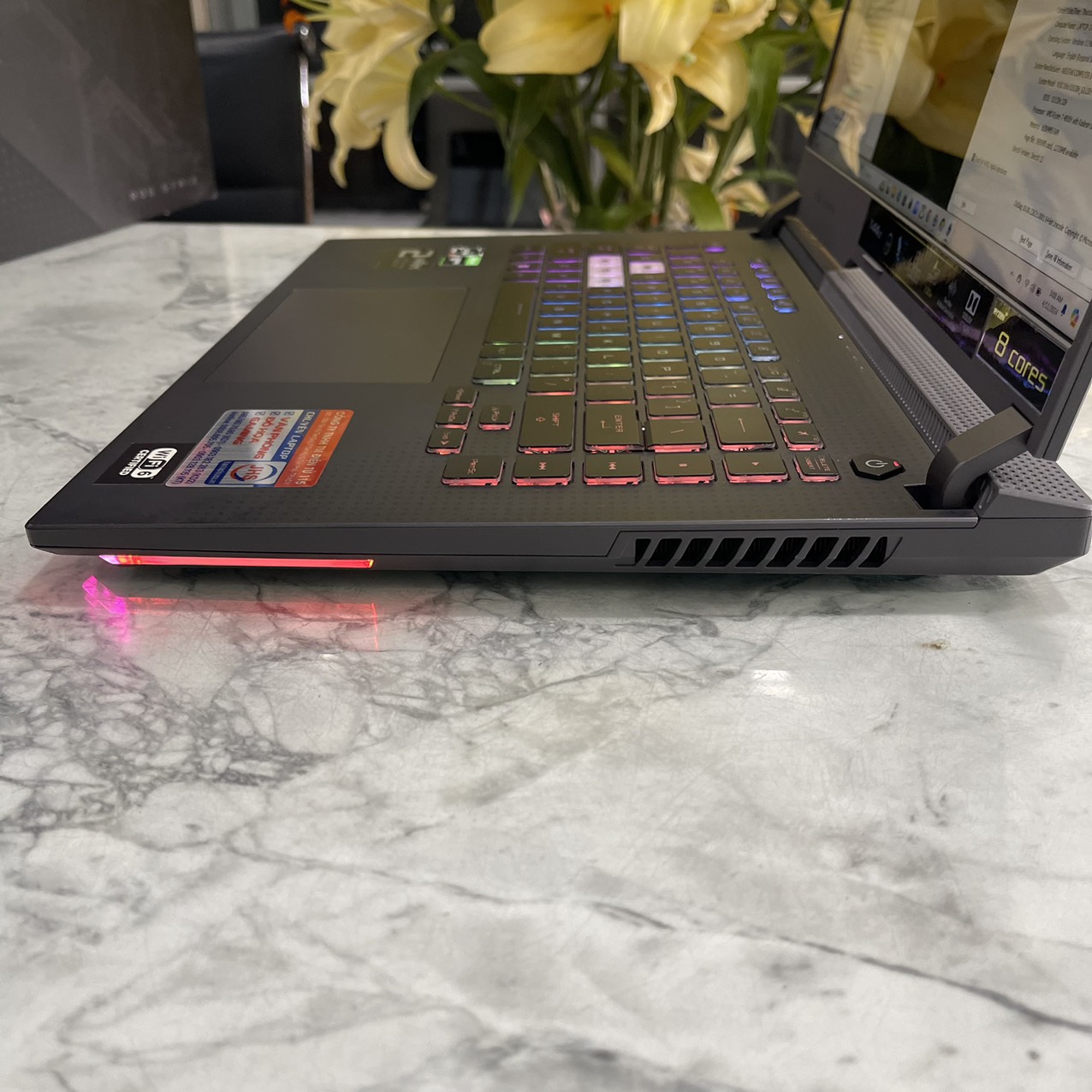  Asus ROG Strix G15 G513IH Ryzen 7-4800H RAM  16Gb SSD 512gb GTX 1650 4GB MÀN HÌNH : 15.6 FHD IPS 144Hz