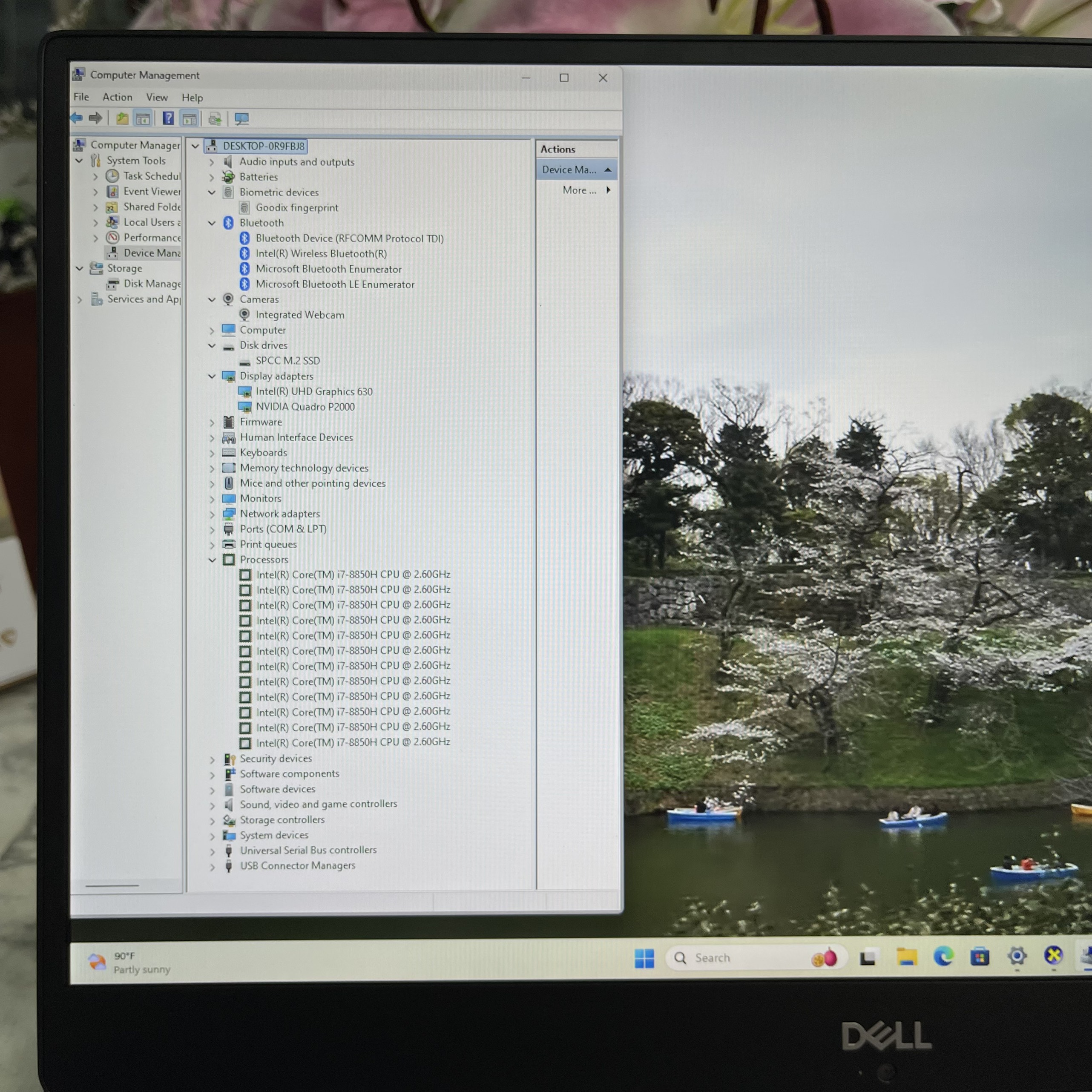 Dell Precision 5530 Core I7-8850H Ram 16gb Ssd 512gb NVidia Quadro P1000 Màn hình 15.6 FHD