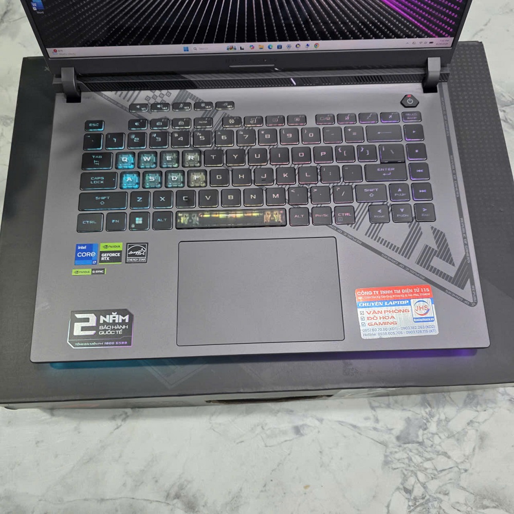 Gaming - Đồ Họa ASUS ROG Strix G16 G614JU-N3777W Máy LikeNew CORE I7-13650HX RAM 16GB SSD 512GB RTX 4050 6GB MÀN HÌNH : 16"WUXGA 165hz