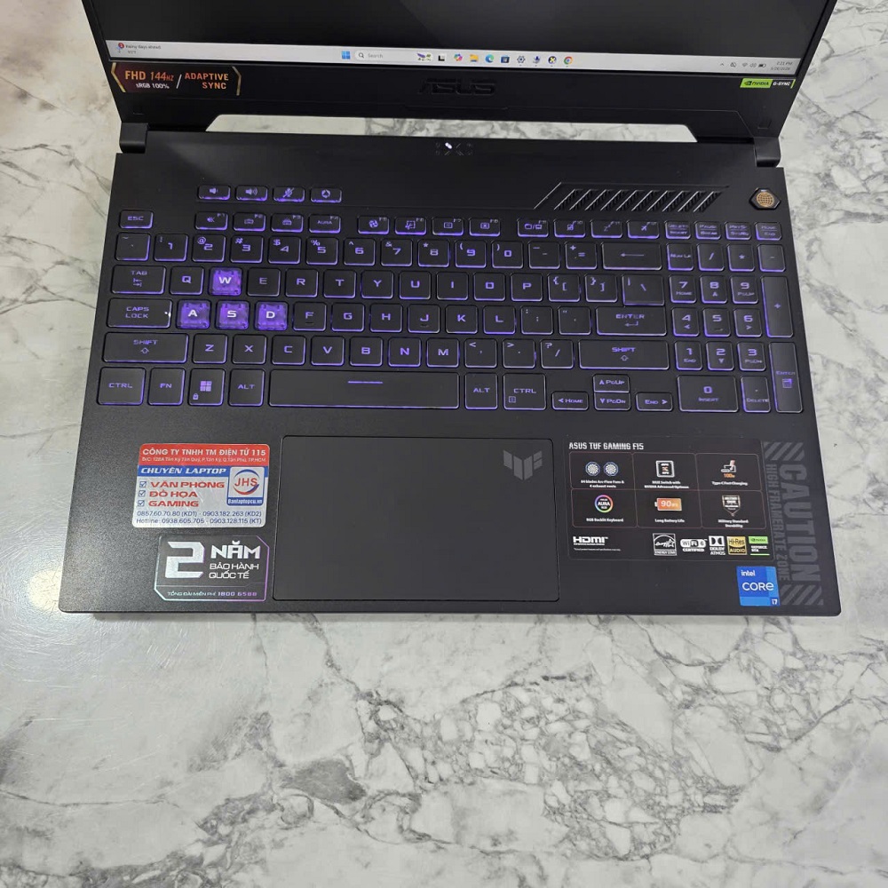 Gaming - Đồ Họa Asus TUF F15 FX507VV CÒN BẢO HÀNH HÃNG CORE I7-13620H RTX™ 4060 8GB GDDR6 RAM 16GB SSD 1.000GB MÀN HÌNH : 15.6 Inch IPS 144Hz