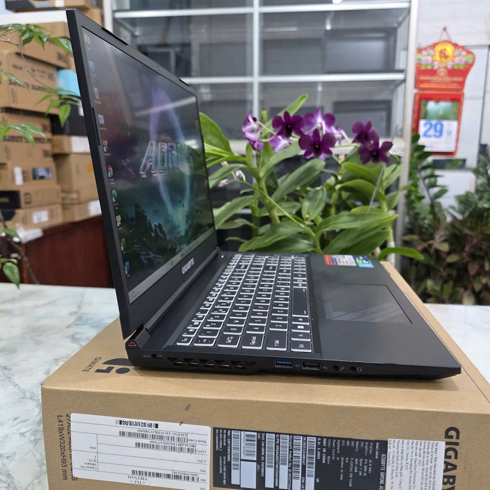 Gaming - Đồ Họa Gigabyte G5 KF5-AX211NGW CORE I7-12650H RAM 16GB SSD 512GB RTX 4060 8GB GDDR6 MÀN HÌNH : 15.6''Inch 144Hz 