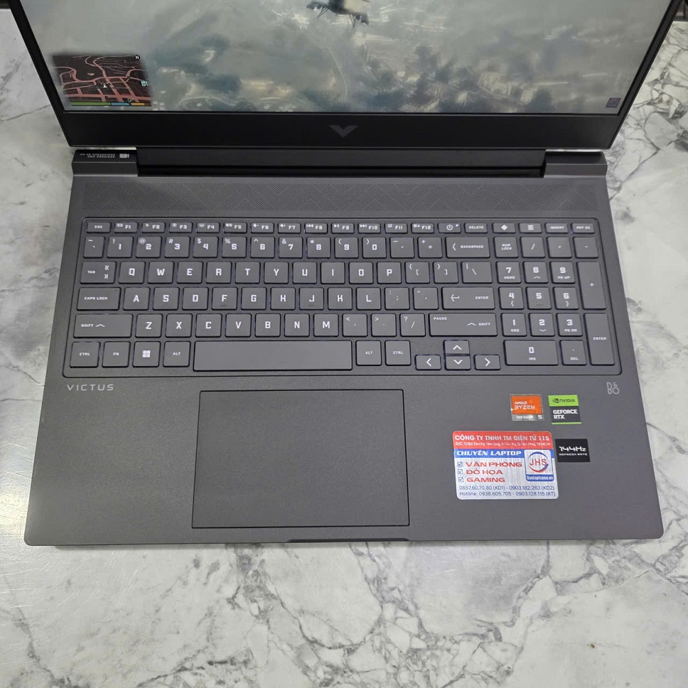 Gaming - Đồ Họa HP VICTUS 16-s0143AX Máy LikeNew Ryzen 7-7640HS RAM 16GB SSD 512GB RTX™ 4050 6GB MÀN HÌNH : 16.1 Inch FHD 144Hz 