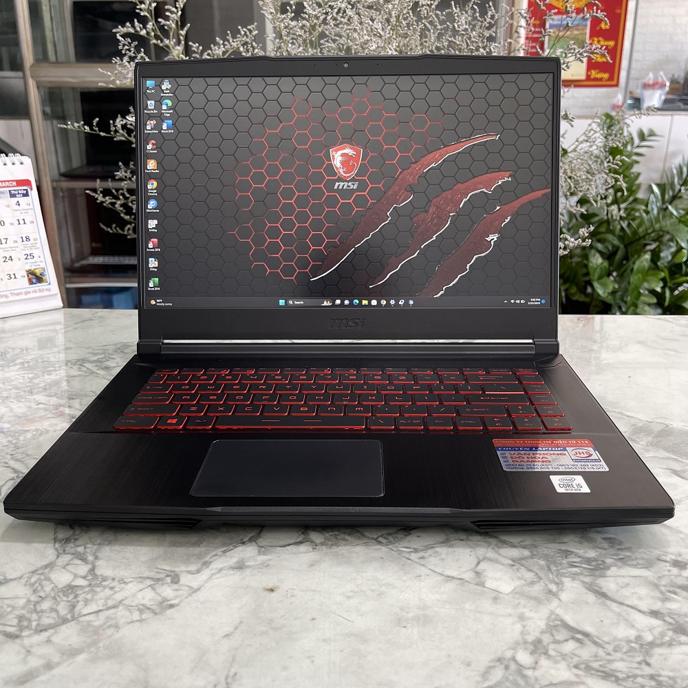 Gaming - Đồ Họa MSI GF63 Thin 10SC-255VN CORE I5-10300H RAM 16GB SSD 512GB GTX 1650 Max-Q 4GB MÀN HÌNH : 15.6 Inch 144Hz