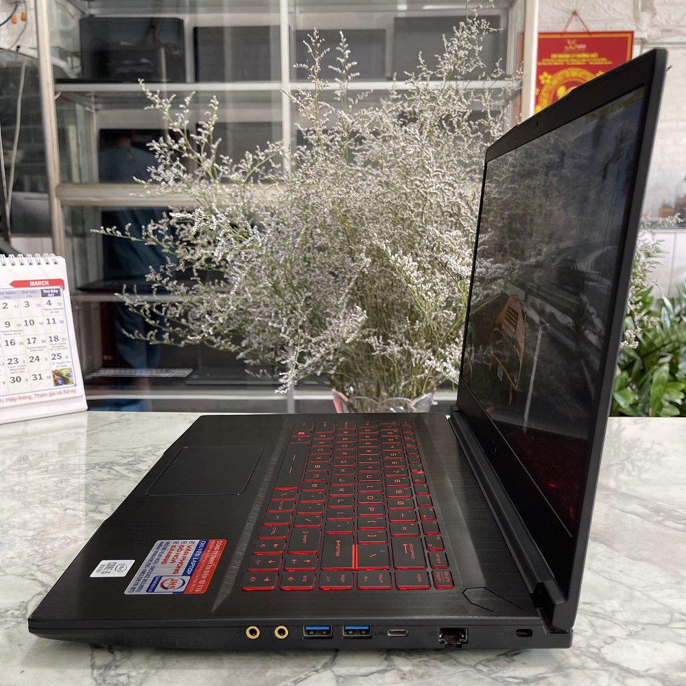 Gaming - Đồ Họa MSI GF63 Thin 10SC-255VN CORE I5-10300H RAM 16GB SSD 512GB GTX 1650 Max-Q 4GB MÀN HÌNH : 15.6 Inch 144Hz