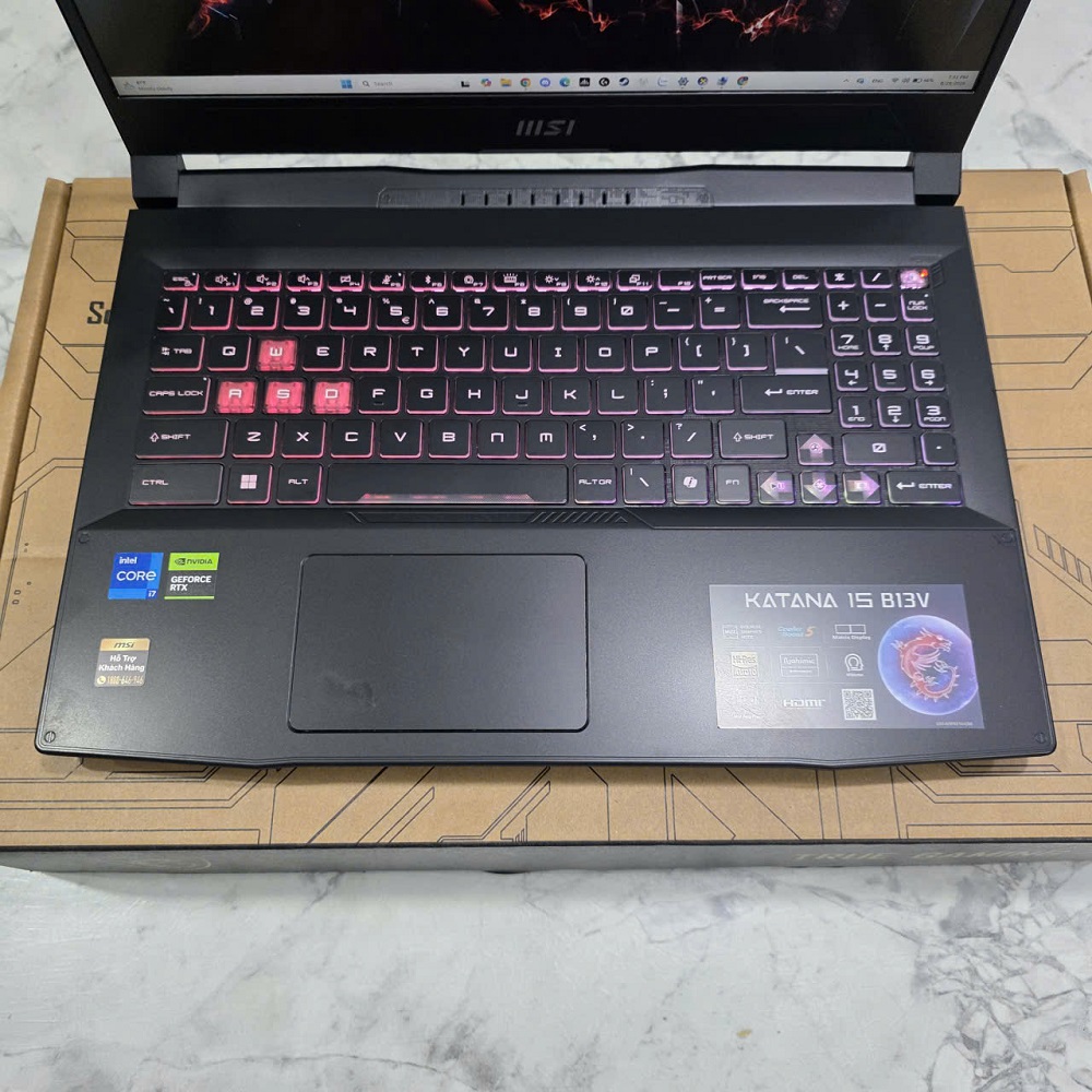 Gaming - Đồ Họa MSI Katana 15 B13VFK CORE I7-13620H RAM 16GB SSD 1.000GB RTX 4060 8GB GDDR6 MÀN HÌNH : 15.6 Inch 144Hz
