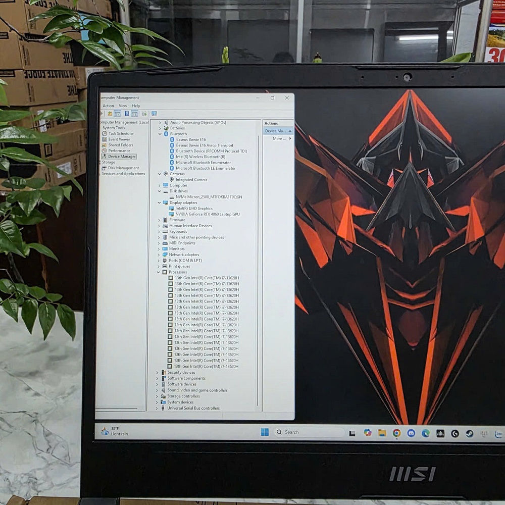 Gaming - Đồ Họa MSI Katana 15 B13VFK CORE I7-13620H RAM 16GB SSD 1.000GB RTX 4060 8GB GDDR6 MÀN HÌNH : 15.6 Inch 144Hz