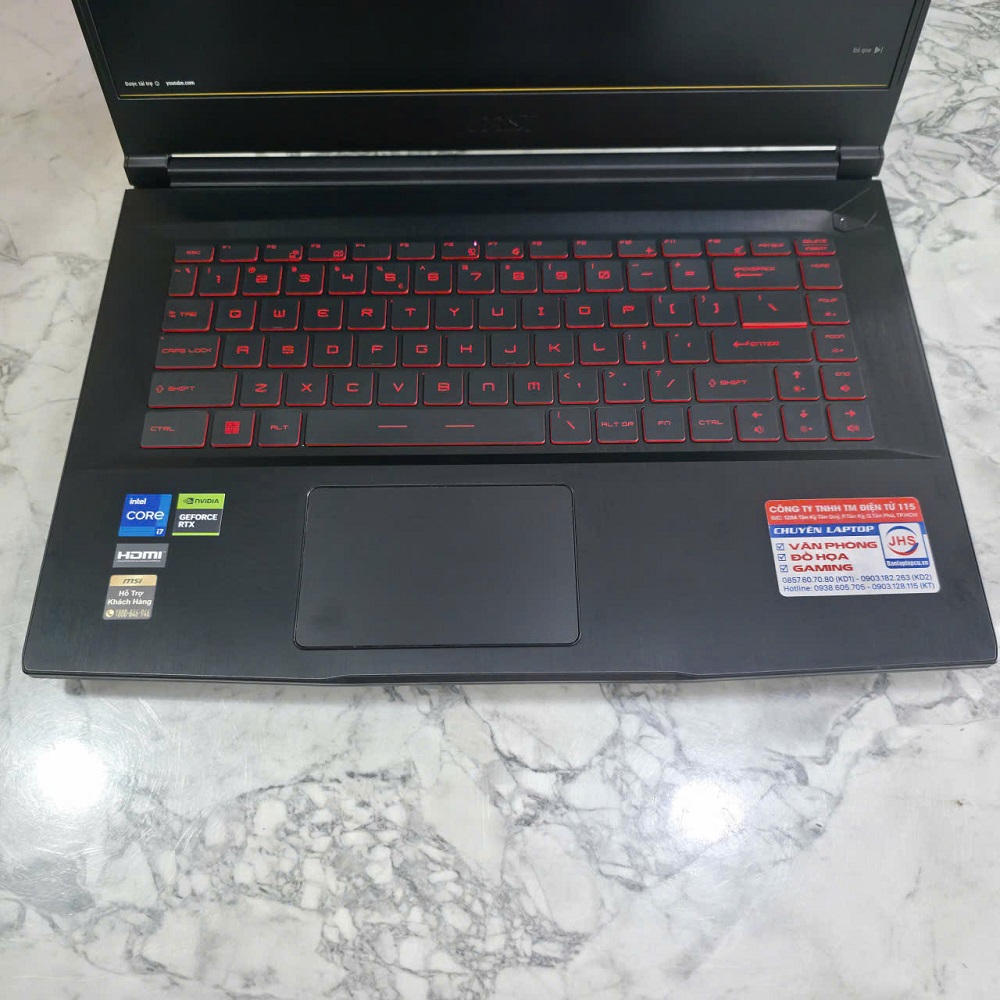 Gaming - Đồ Họa MSI Thin GF63 12UC-887VN MÁY 99% CORE I7-12650H RAM 24GB SSD 512GB RTX 3050 4GB MÀN HÌNH : 15.6 Inch FHD 144Hz
