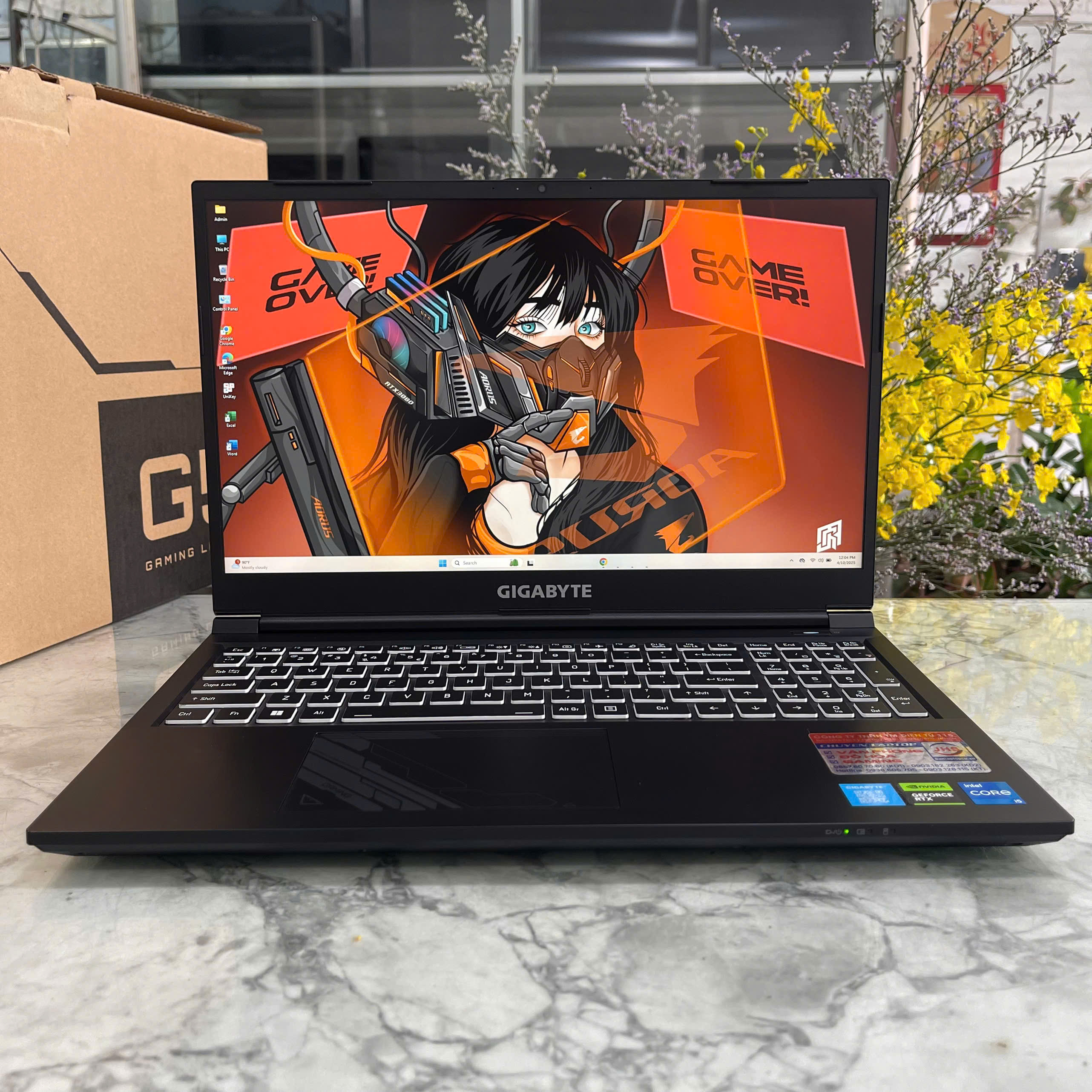 Gigabyte G5 KF-E3VN313SH (Máy LikeNew-Full Box-Bảo Hành Hãng) Core I5-12500H Ram 16gb Ssd 512gb Card RTX 4060 8GB Màn Hình 15.6''Inch Fhd IPS 144Hz