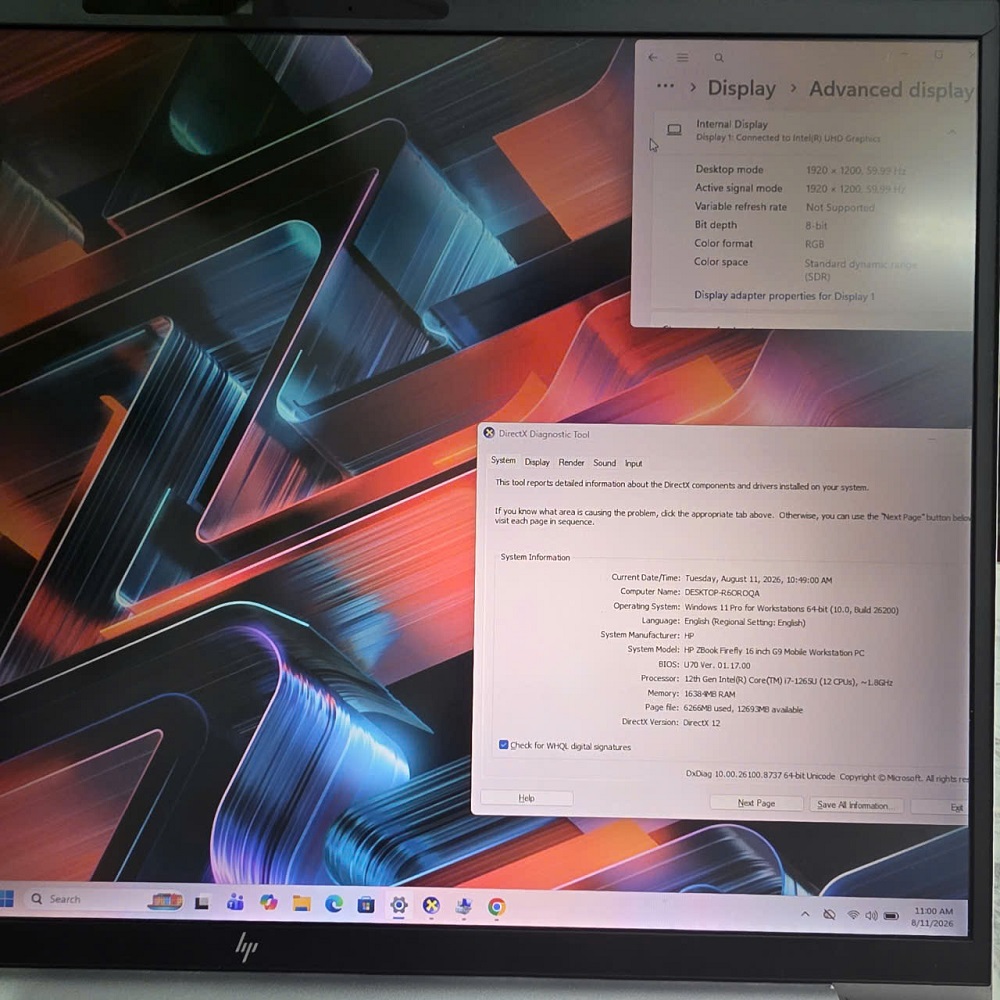 HP ZBOOK Firefly 16 G9 CORE I7 1265U RAM 16GB SSD 512GB NVIDIA T550 4GB MÀN HÌNH : 16 INCH WUXGA