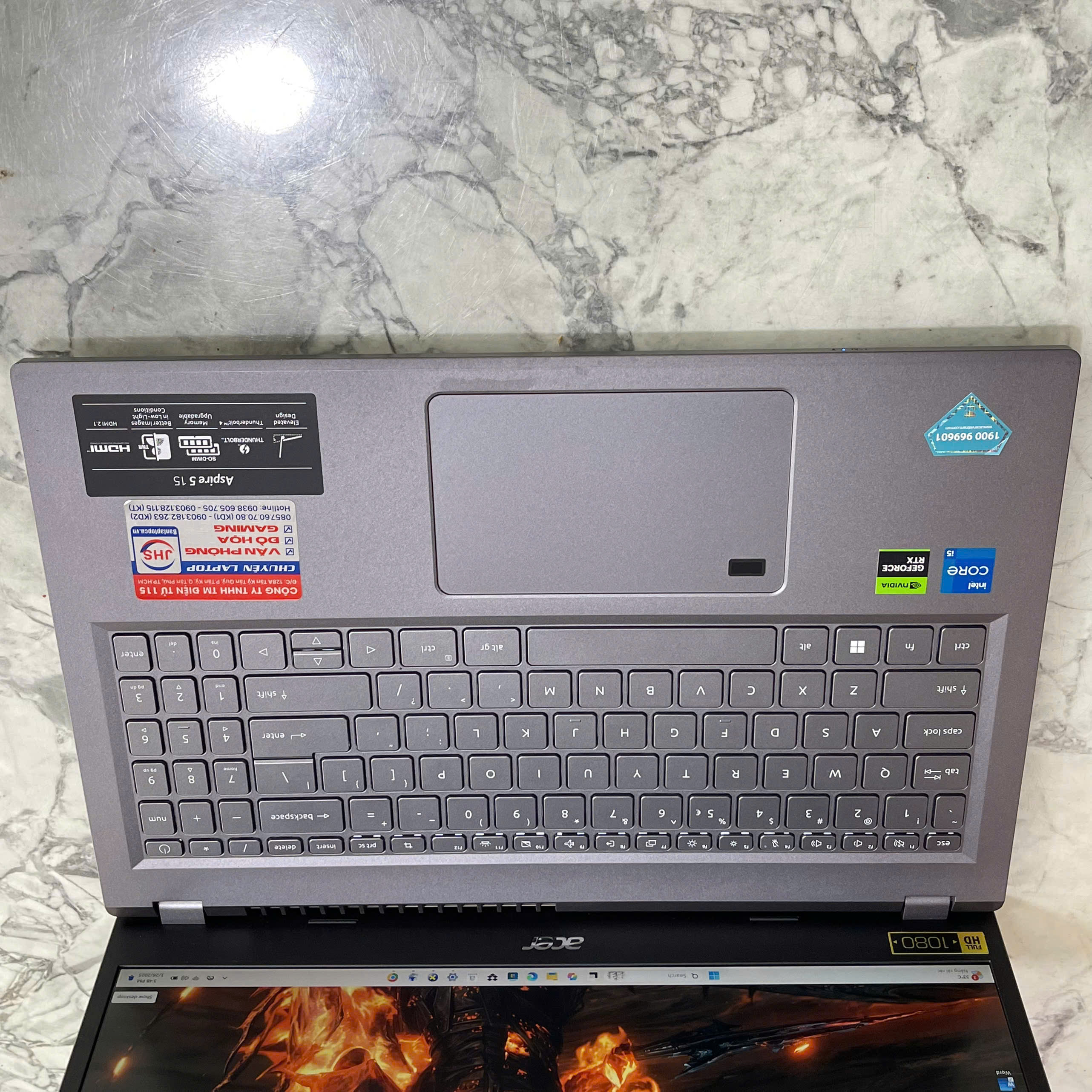  Acer Aspire 5 A515 58GM 51LB Core I5-13420H Ram 16gb Ssd 512gb Nvidia RTX2050 4GB Màn Hình 15.6″ FHD IPS 60Hz.