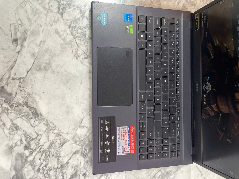  ACER Aspire 7 A715-76G-55T6 CORE I5-12450H SSD 512GB RAM 16GB RTX 2050 MÀN HÌNH : 15.6'' 144Hz