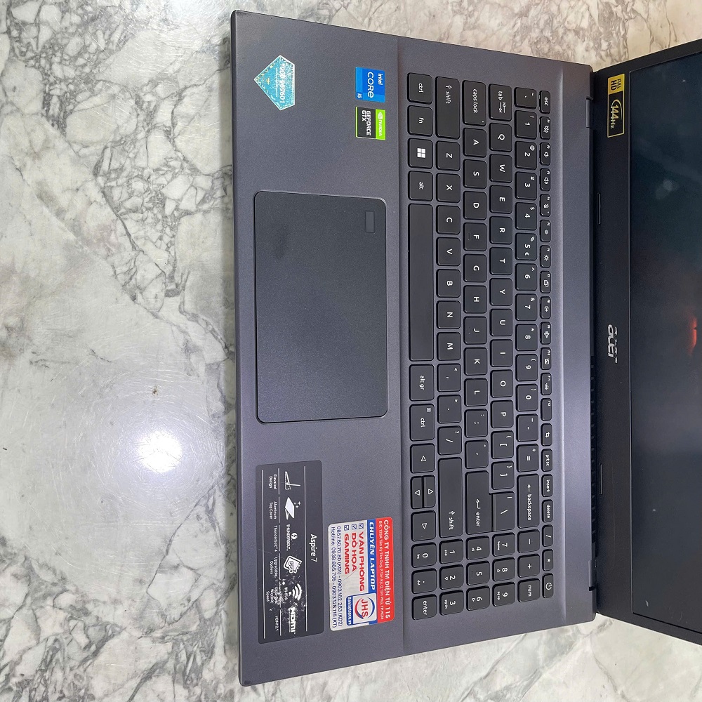 Acer Aspire 7 A715-76G CORE I5-12450H RAM 8GB SSD 512GB  GTX 1650 4GB MÀN HÌNH 15.6'' IPS Fhd 144.Hz