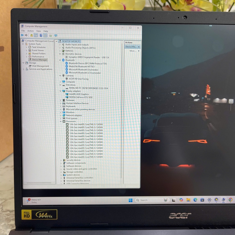 Acer Aspire 7 A715-76G CORE I5-12450H RAM 8GB SSD 512GB  GTX 1650 4GB MÀN HÌNH 15.6'' IPS Fhd 144.Hz