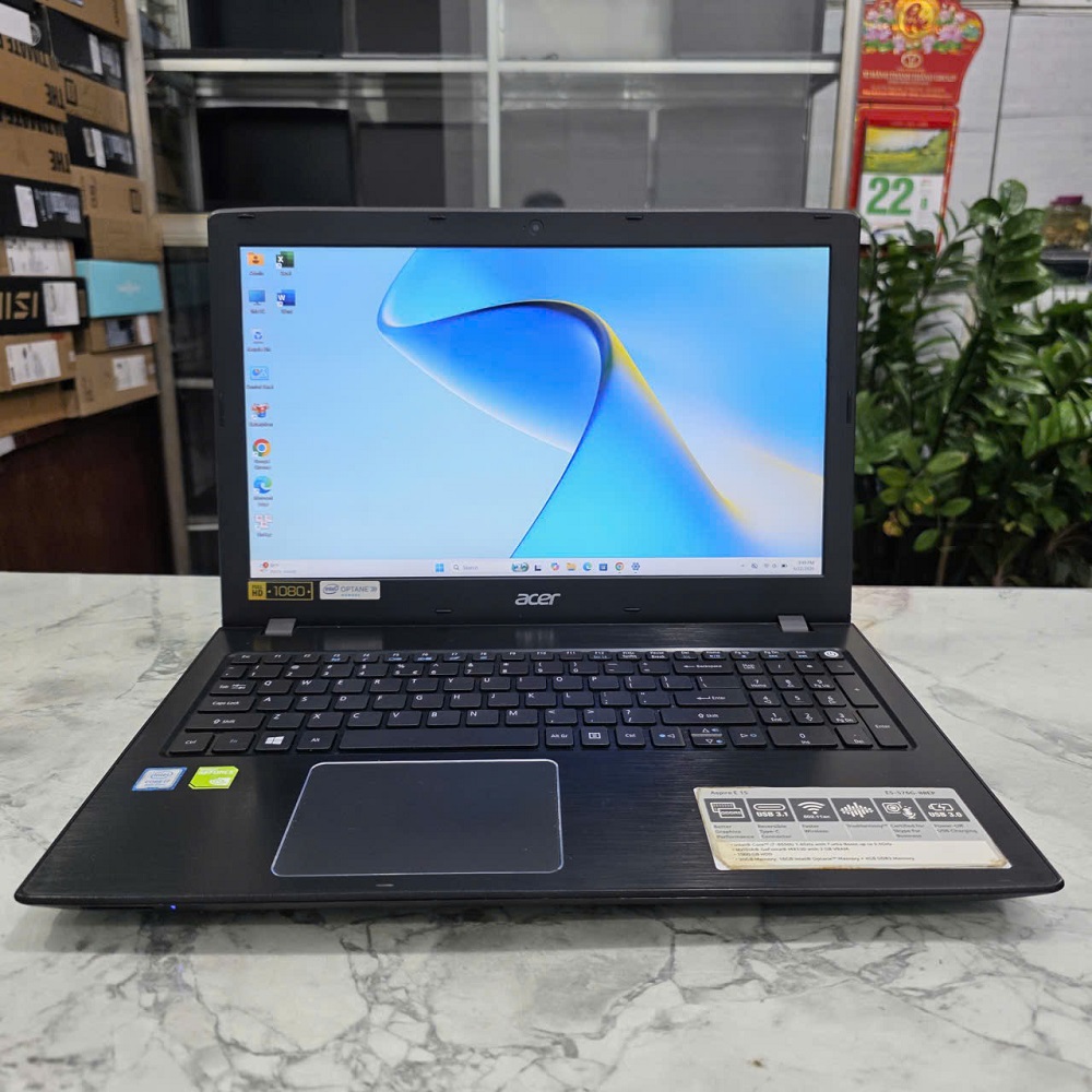 Acer Aspire E5 576G CORE I7-8550U RAM 8GB SSD 128GB VÀ 1.000GB HDD NVIDIA Geforce MX130 2GB GDDR5 MÀN HÌNH : 15.6 Inch Fhd IPS