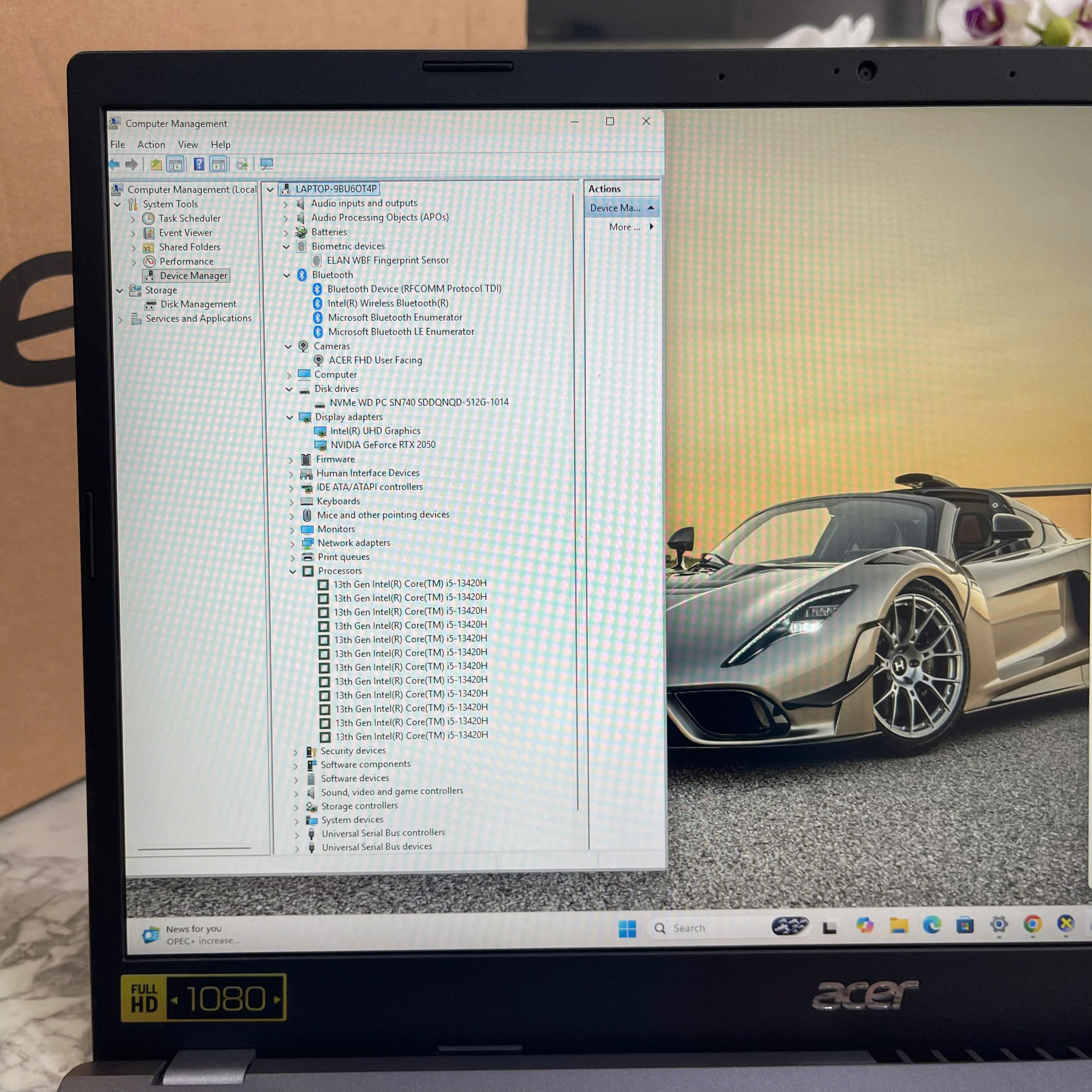 Acer Gaming Aspire 5 A515-58GM Máy LikeNew Core I5-13420H  RAM 16GB SSD 512GB Card RTX 2050 4GB Màn Hình 15.6Inch Fhd IPS 