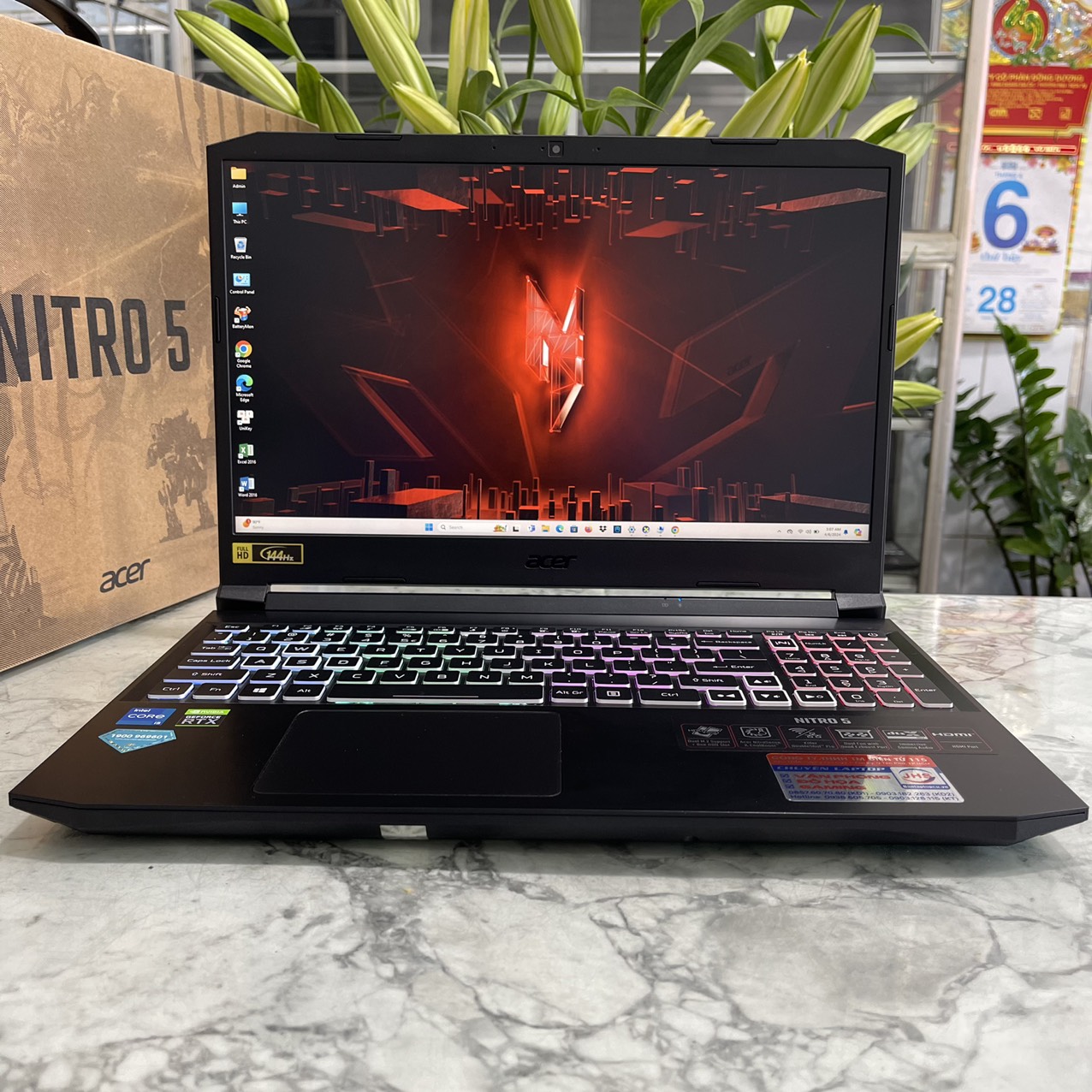 Acer Nitro 5 AN515-57 Core I5-11400H Ram 16 gb Ssd 512gb Nvidia RTX3050 4GB Màn Hình 15.6″ FHD IPS 144Hz.