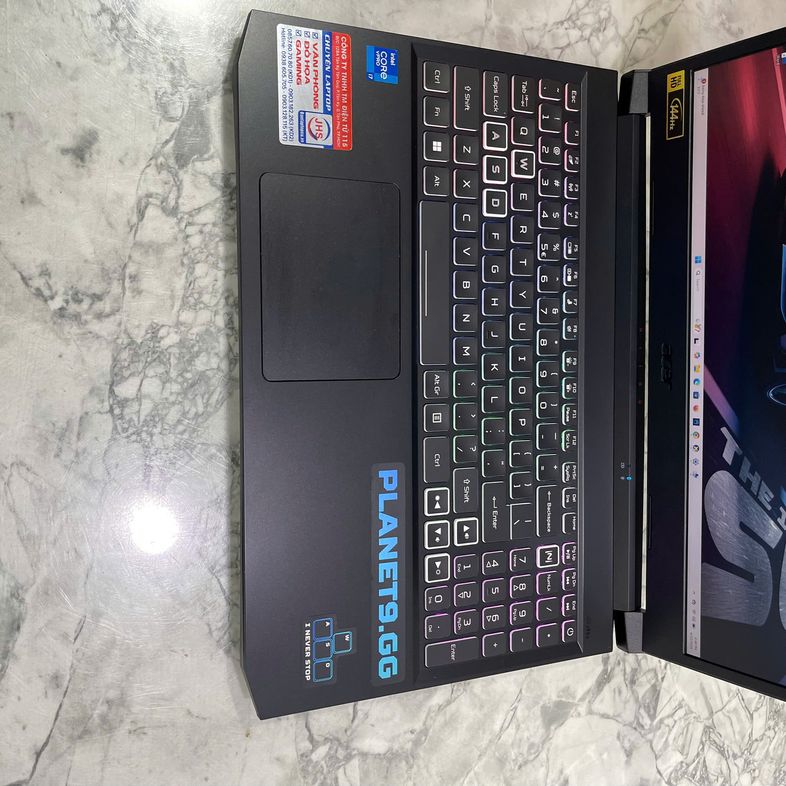  Acer Nitro AN515-57 (Máy LikeNew) Core I7-11800H Ram 16gb Ssd 1.000 gb Nvidia RTX 3070 8GB Màn Hình 15.6″ FHD IPS 144Hz.