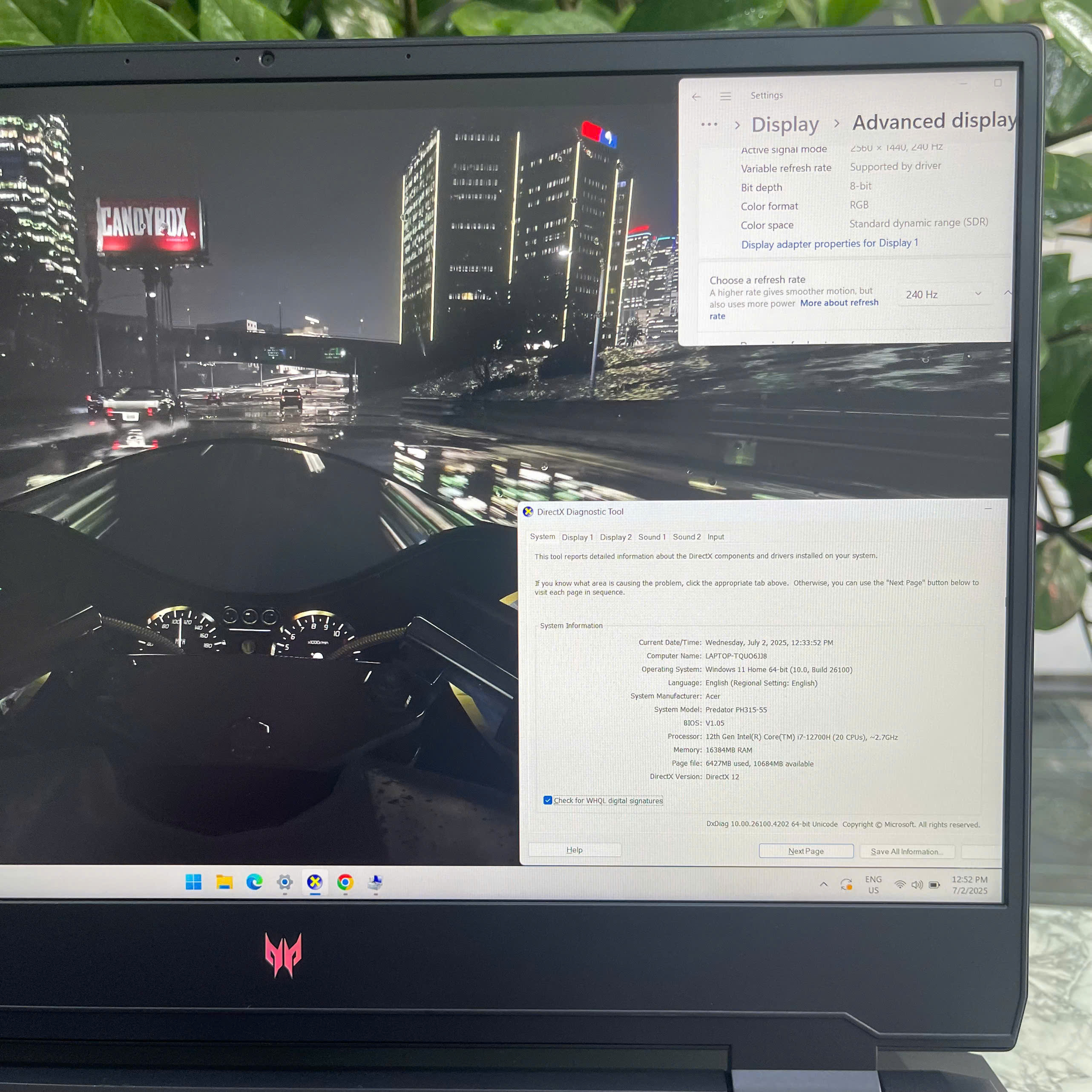   Acer Predator Helios 300 PH315-55  MÁY LIKENEW Core I7-12700H Ram 16GB  Ssd 1.000GB RTX 3070Ti (8GB) Màn hình : 15.6'' 2K 240Hz 