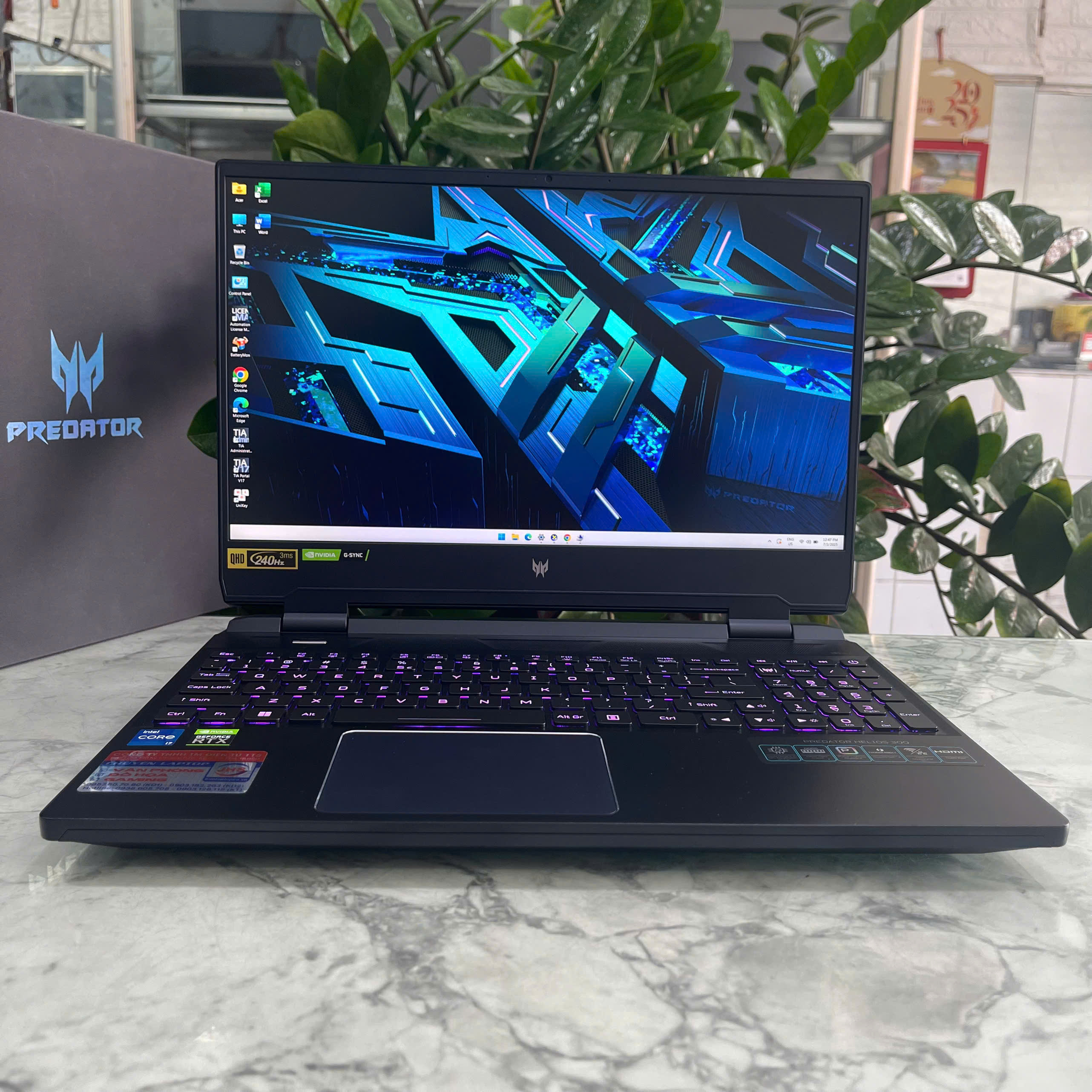   Acer Predator Helios 300 PH315-55  MÁY LIKENEW Core I7-12700H Ram 16GB  Ssd 1.000GB RTX 3070Ti (8GB) Màn hình : 15.6'' 2K 240Hz 
