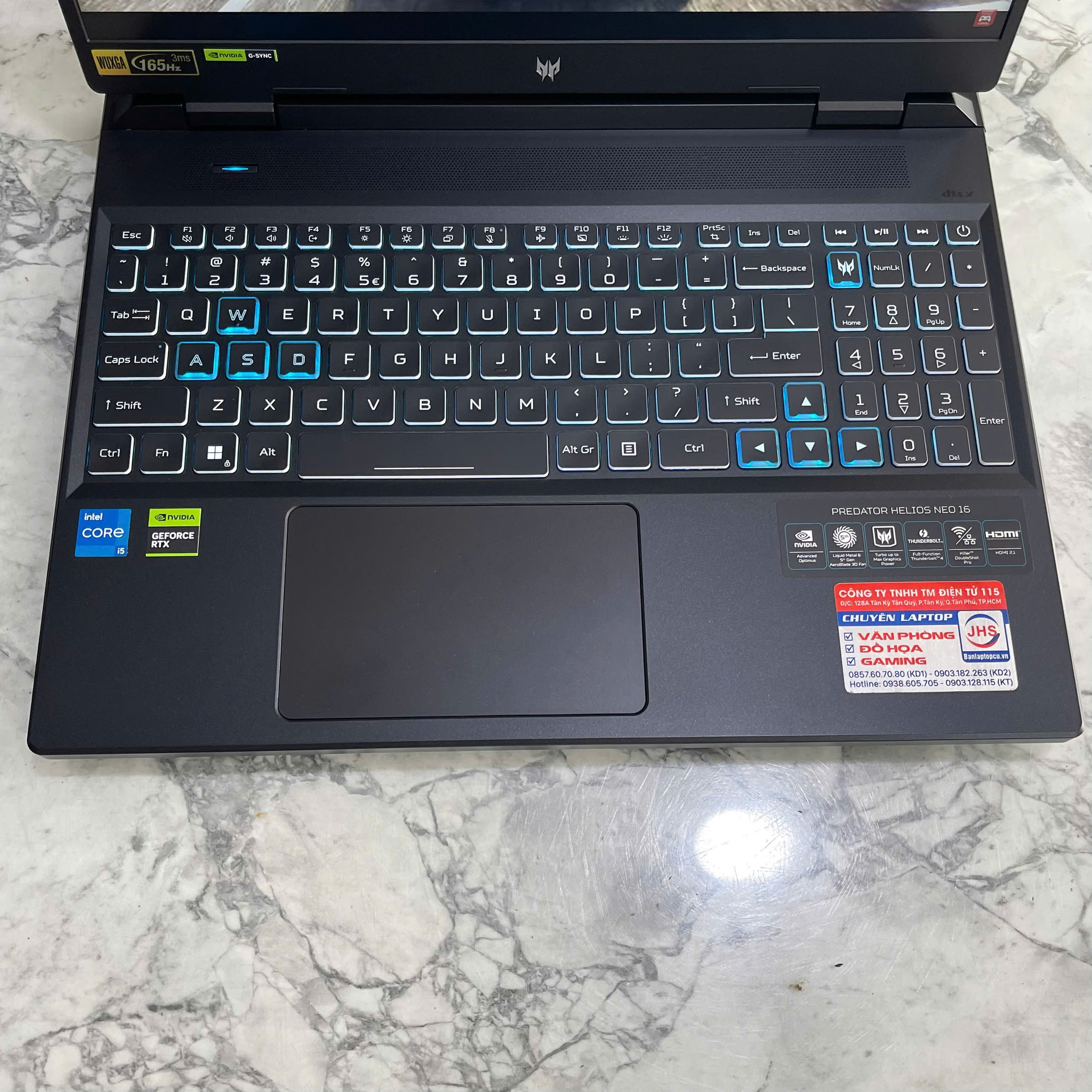  Acer Predator Helios Neo 16 MÁY LIKENEW Core I5-13500HX Ram 32GB  Ssd 1.000GB NVIDIA  RTX 4050 6GB (140W), Màn hình 16' FHD IPS 165Hz 