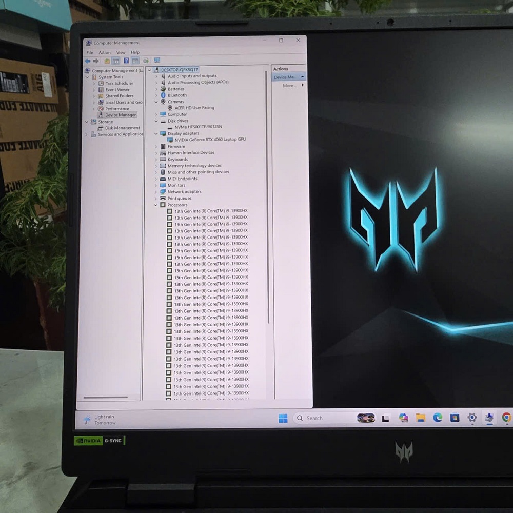 Acer Predator Helios Neo PHN16-71-92WJ CORE I9-13900HX RAM 16GB SSD 1.000GB RTX 4060 8GB MÀN HÌNH : 16'' 2K+ 165Hz