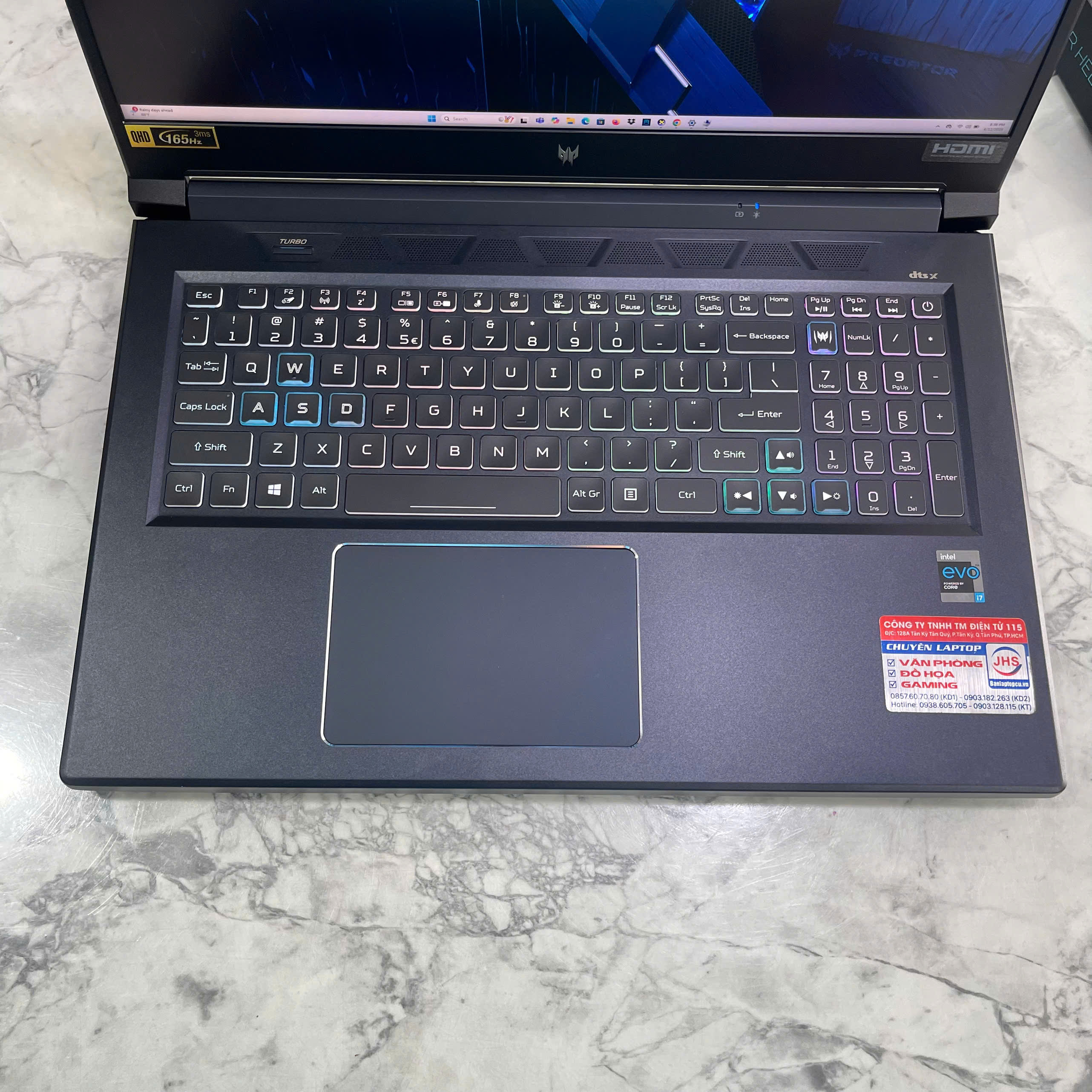   Acer Predator PH317-55 MÁY LIKENEW Core I7-11800H RAM 16GB  SSD 2.000 GB RTX 3070 8GB, Màn hình  17.3'' 2K 165Hz 
