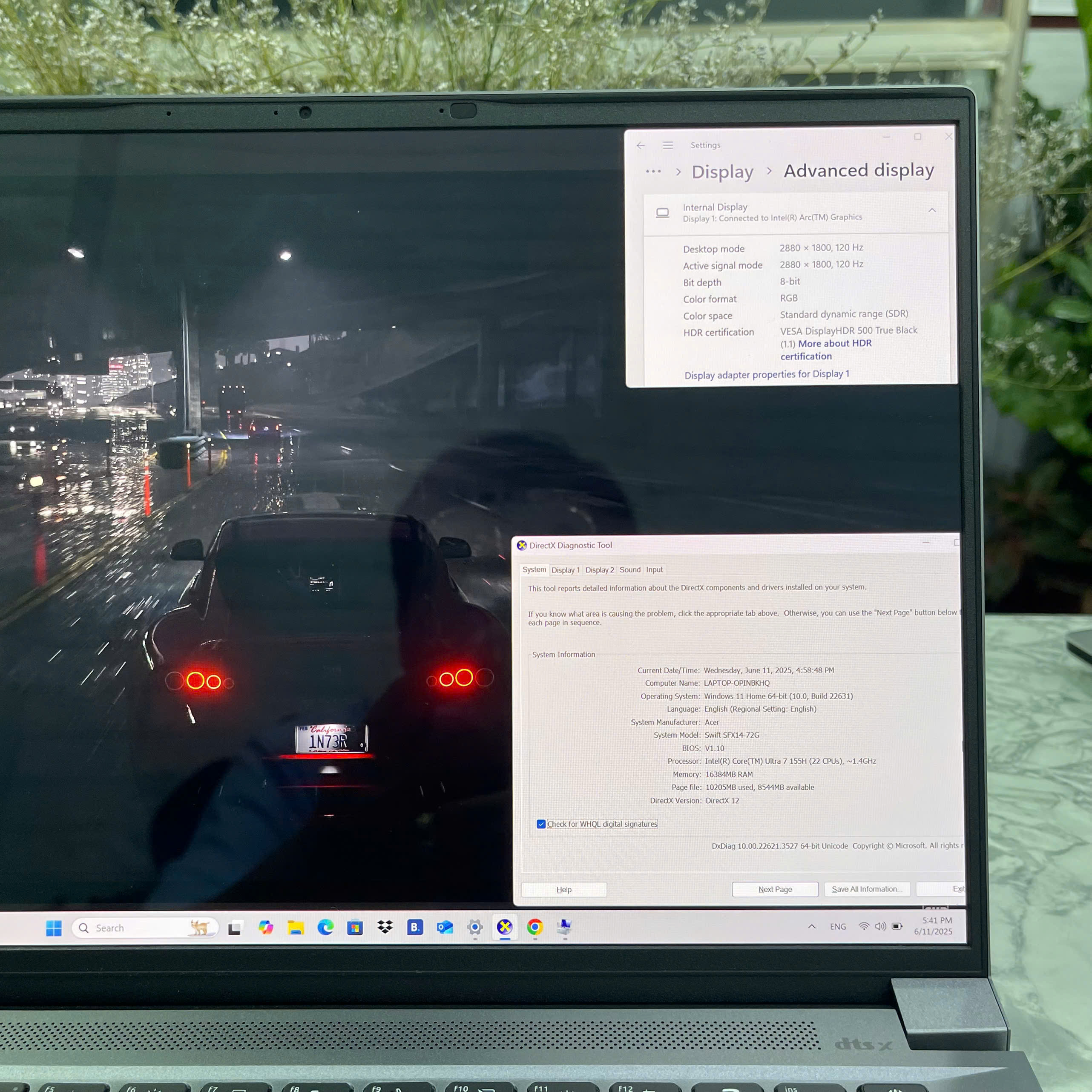 Acer Swift X 14 SFX14-72G-7776 (Full Box) Ultra 7 155H Ram 16GB Ssd 1.000GB RTX 4060 Màn Hình : 14 Inch 2.8K OLED 120Hz