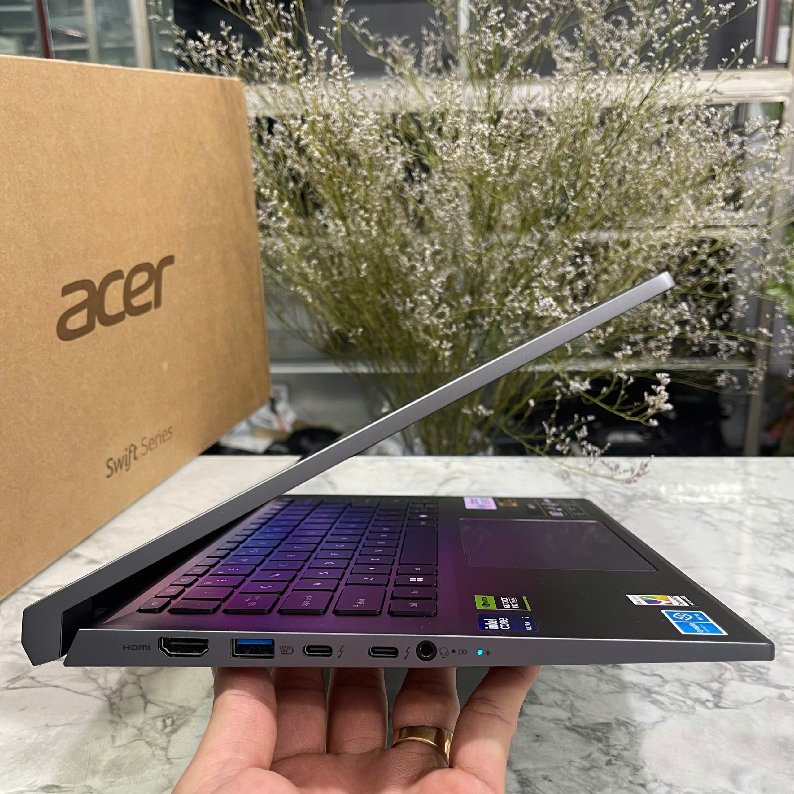 Acer Swift X 14 SFX14-72G-7776 (Full Box) Ultra 7 155H Ram 16GB Ssd 1.000GB RTX 4060 Màn Hình : 14 Inch 2.8K OLED 120Hz