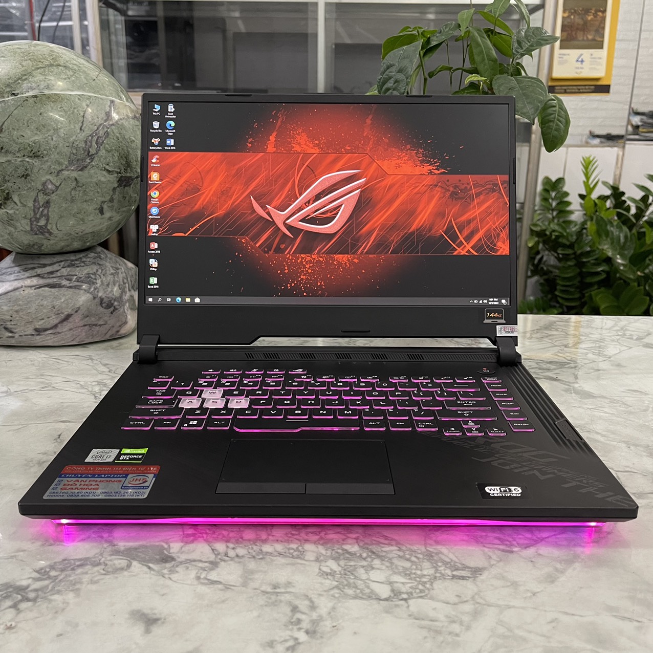 Asus Gaming ROG STRIX G512-IAL001T Core I7-10750H Ram 8gb Ss 512gb Card GTX 1650Ti(4GB) Màn Hình 15.6 Fhd IPS 144hz