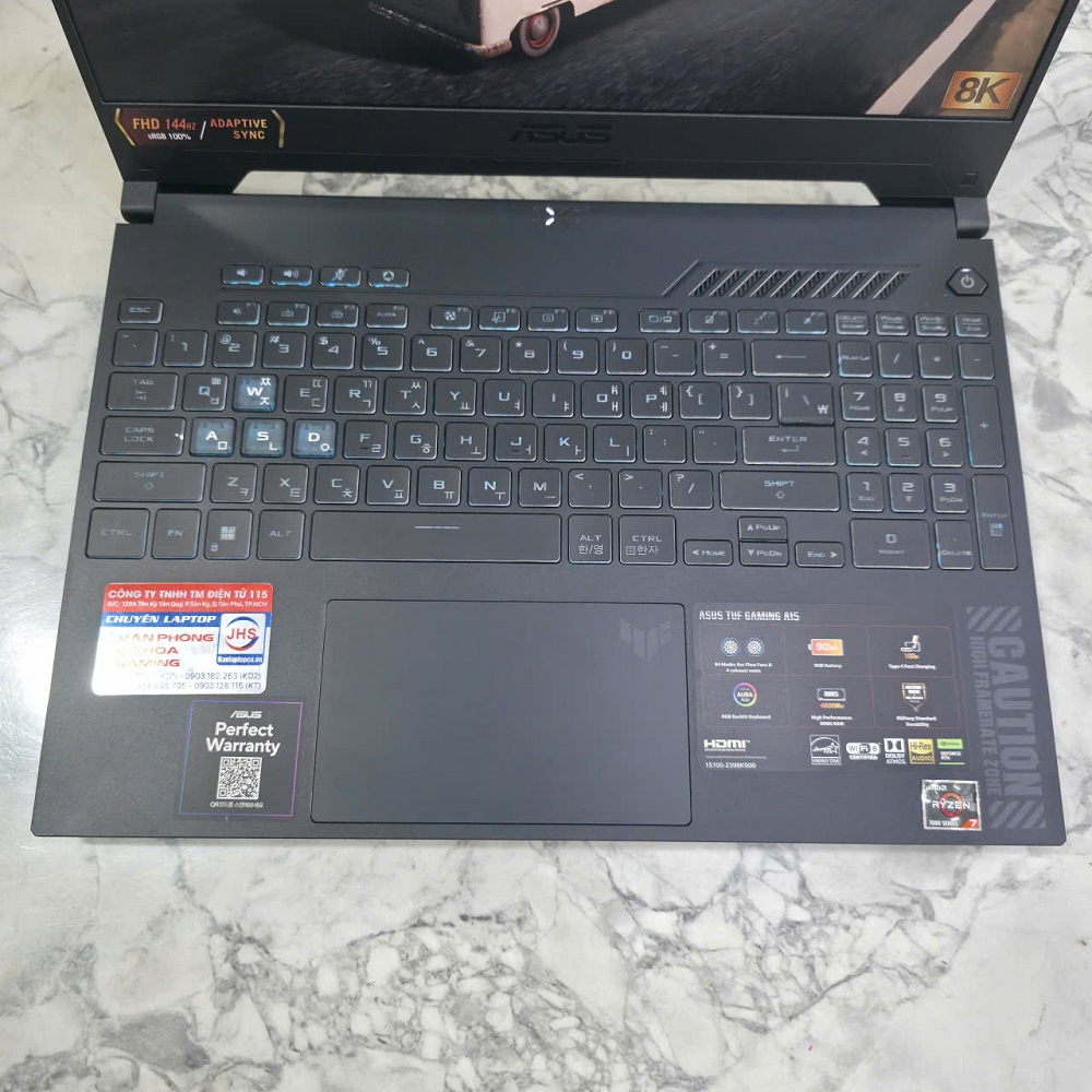 ASUS TUF A15 FA507NUR (Máy LikeNew-Bảo hành 31/12/2027 ) RYZEN 7 7435HS RAM 16GB SSD 512GB RTX 4050 6GB MÀN 15.6 INCH FHD 144Hz