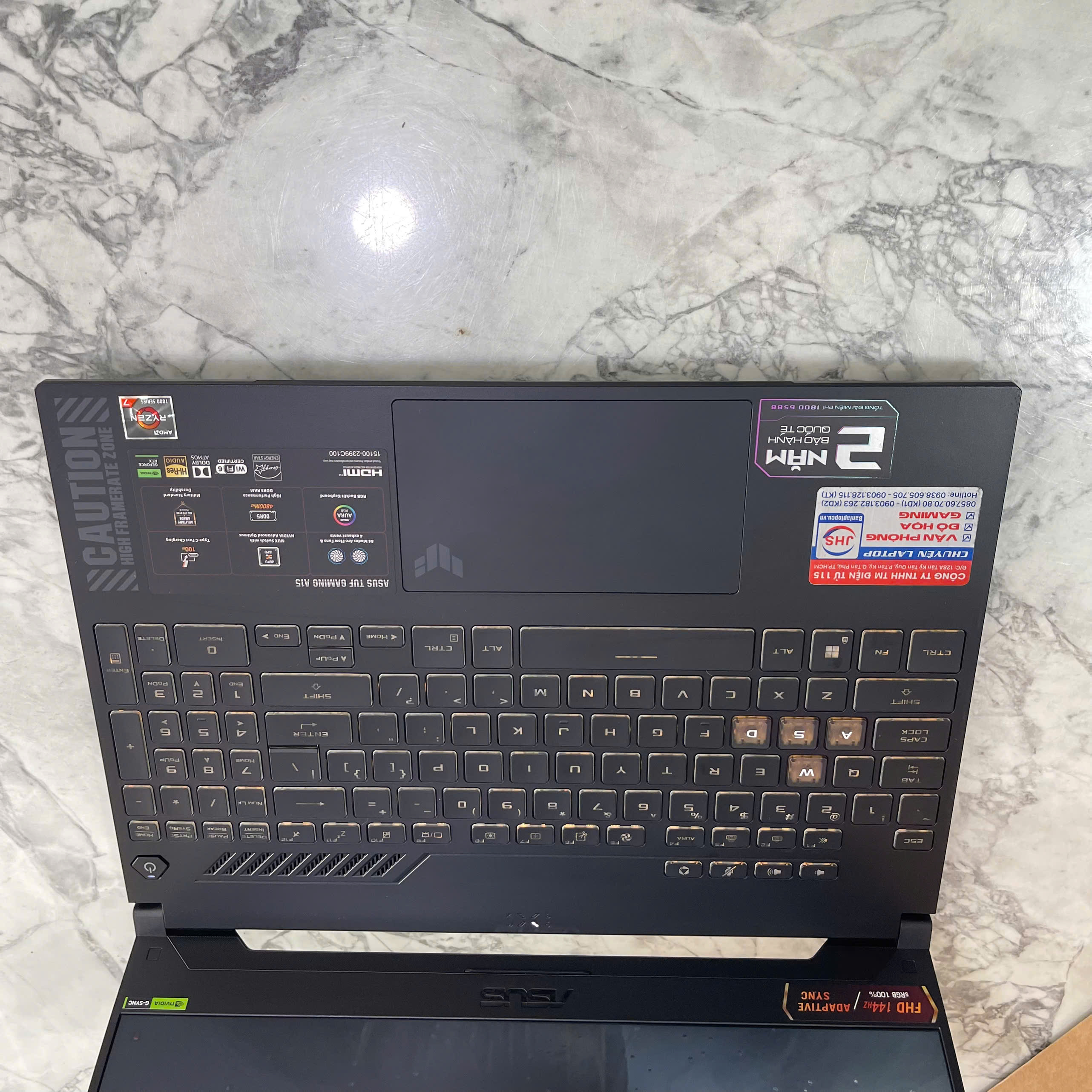 ASUS TUF A15 FA507NV (Máy LikeNew-BẢO HÀNH HÃNG) Ryzen 7-7735HS RAM 16GB SSD 512GB  RTX 4060 8GB MÀN HÌNH : 15.6 Inch FHD 144Hz