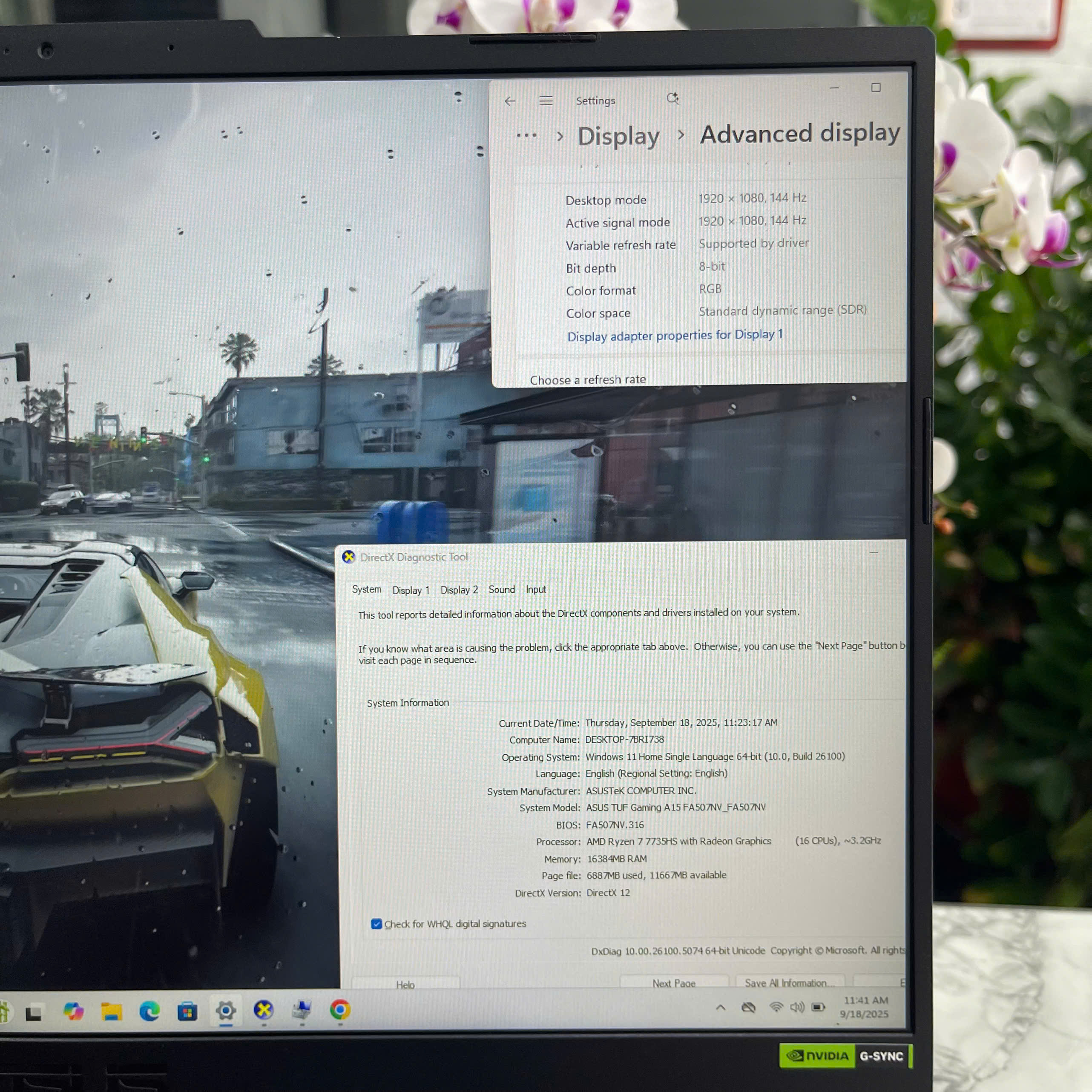 ASUS TUF A15 FA507NV (Máy LikeNew-BẢO HÀNH HÃNG) Ryzen 7-7735HS RAM 16GB SSD 512GB  RTX 4060 8GB MÀN HÌNH : 15.6 Inch FHD 144Hz