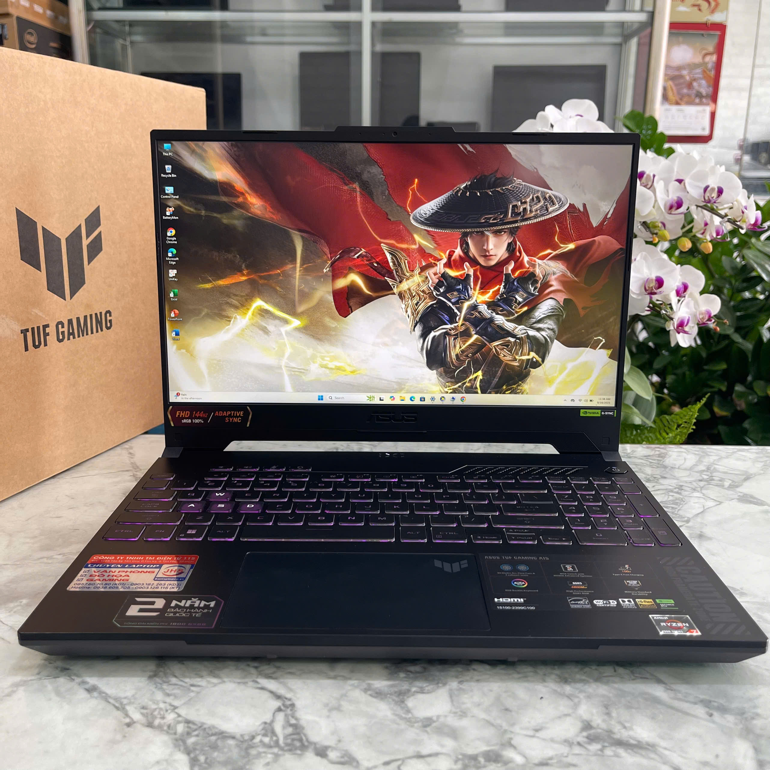 ASUS TUF A15 FA507NV (Máy LikeNew-BẢO HÀNH HÃNG) Ryzen 7-7735HS RAM 16GB SSD 512GB  RTX 4060 8GB MÀN HÌNH : 15.6 Inch FHD 144Hz