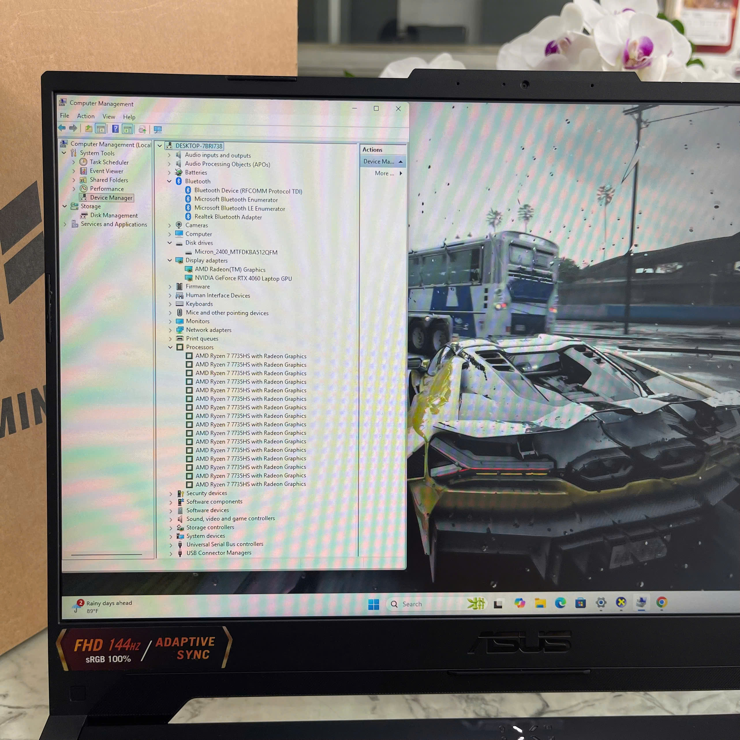 ASUS TUF A15 FA507NV (Máy LikeNew-BẢO HÀNH HÃNG) Ryzen 7-7735HS RAM 16GB SSD 512GB  RTX 4060 8GB MÀN HÌNH : 15.6 Inch FHD 144Hz