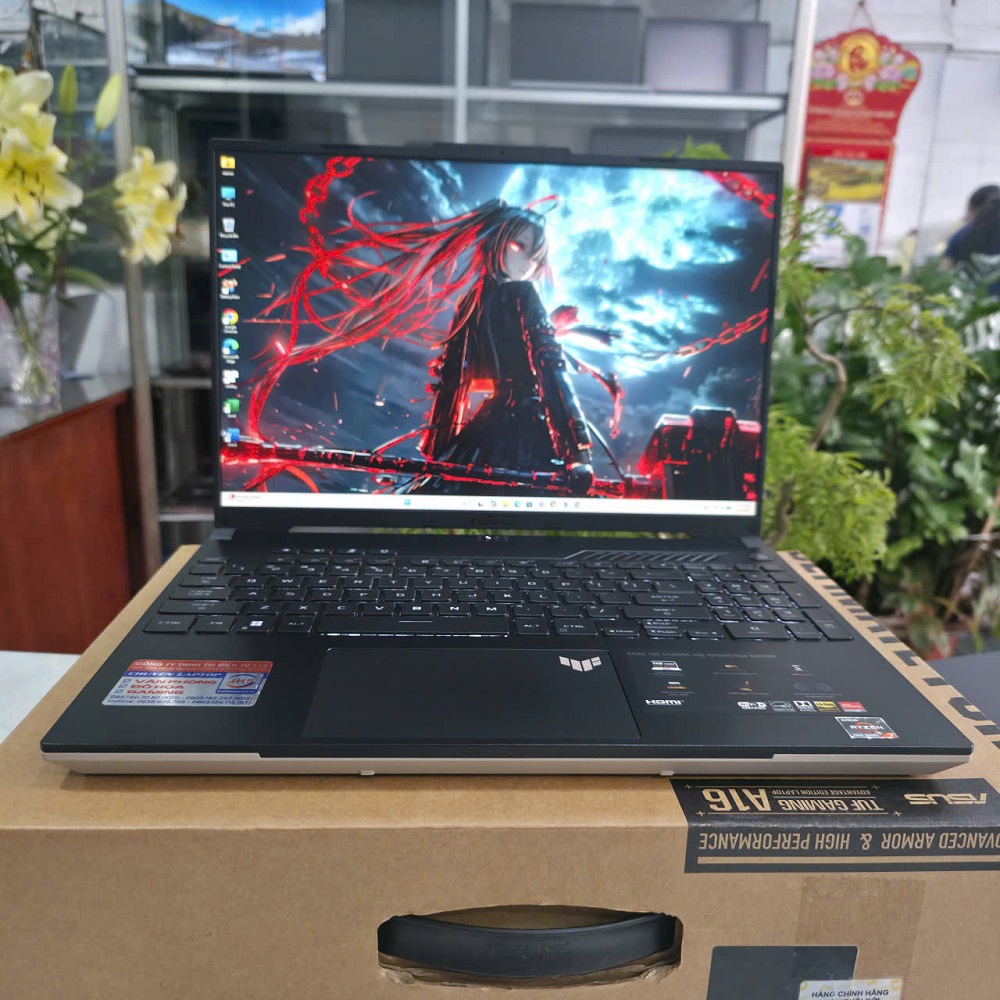 ASUS TUF A16 ADVANTAGE EDITION FA617NX (MÁY NEW OPEN BOX) RYZEN 7- 7735HS RAM 16GB SSD 1T VGA RADEON™ RX 7700S 8G MÀN HÌNH : 16 INCH FHD+ 165Hz
