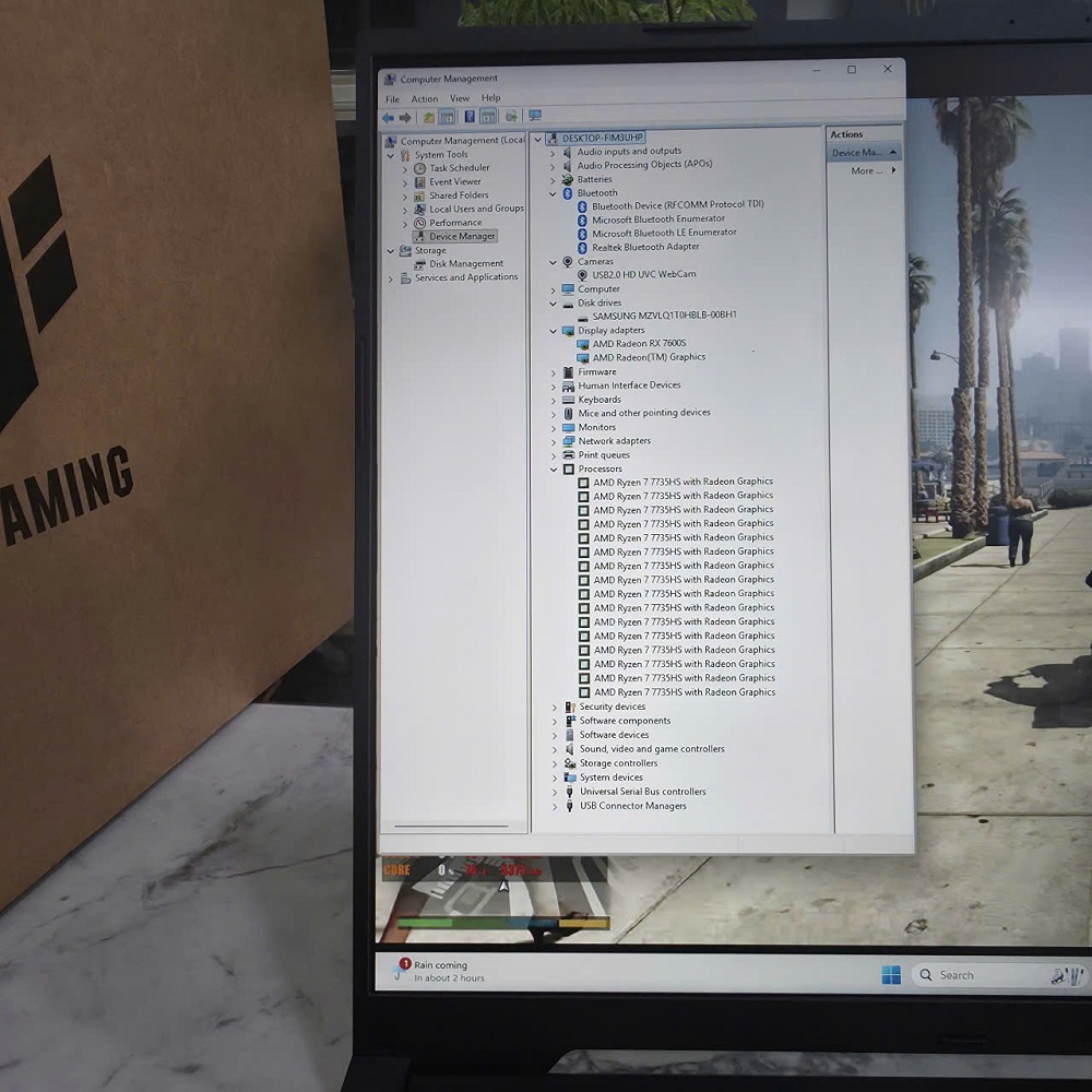 ASUS TUF A16 ADVANTAGE EDITION FA617NX (MÁY NEW OPEN BOX) RYZEN 7- 7735HS RAM 16GB SSD 1T VGA RADEON™ RX 7700S 8G MÀN HÌNH : 16 INCH FHD+ 165Hz