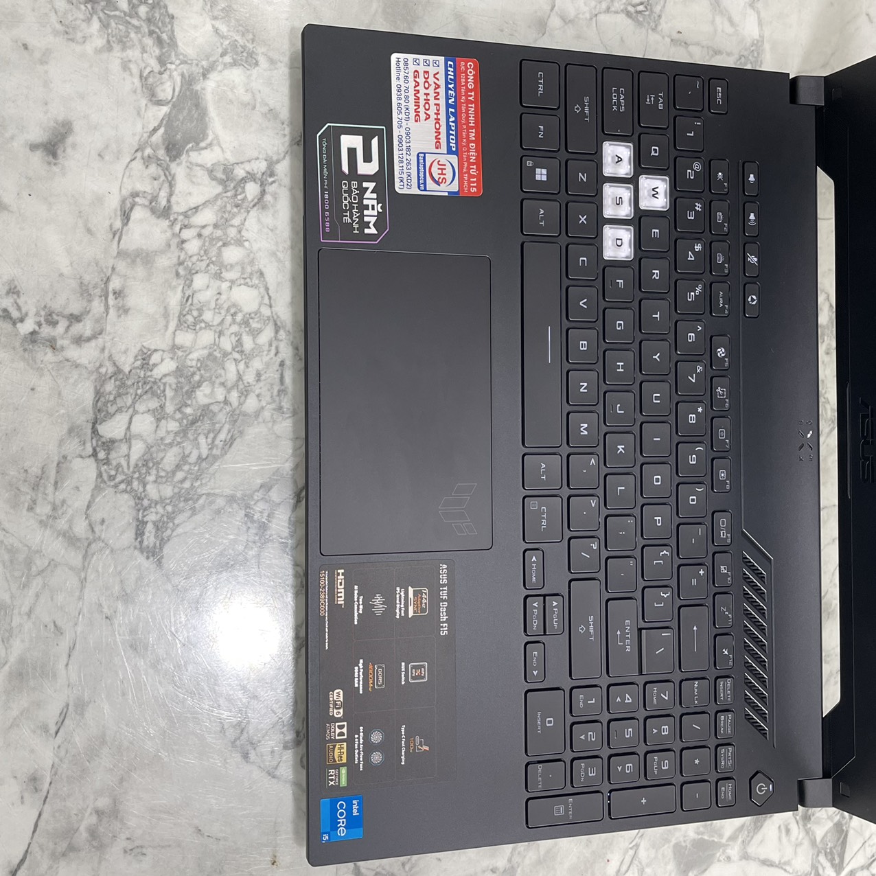 Asus TUF Dash F15 FX517ZC MÁY LIKENEW Core I5-12450H Ram 16GB SSD 512GB RTX 3050 (4GB) Màn 15.6 Inch IPS 144Hz