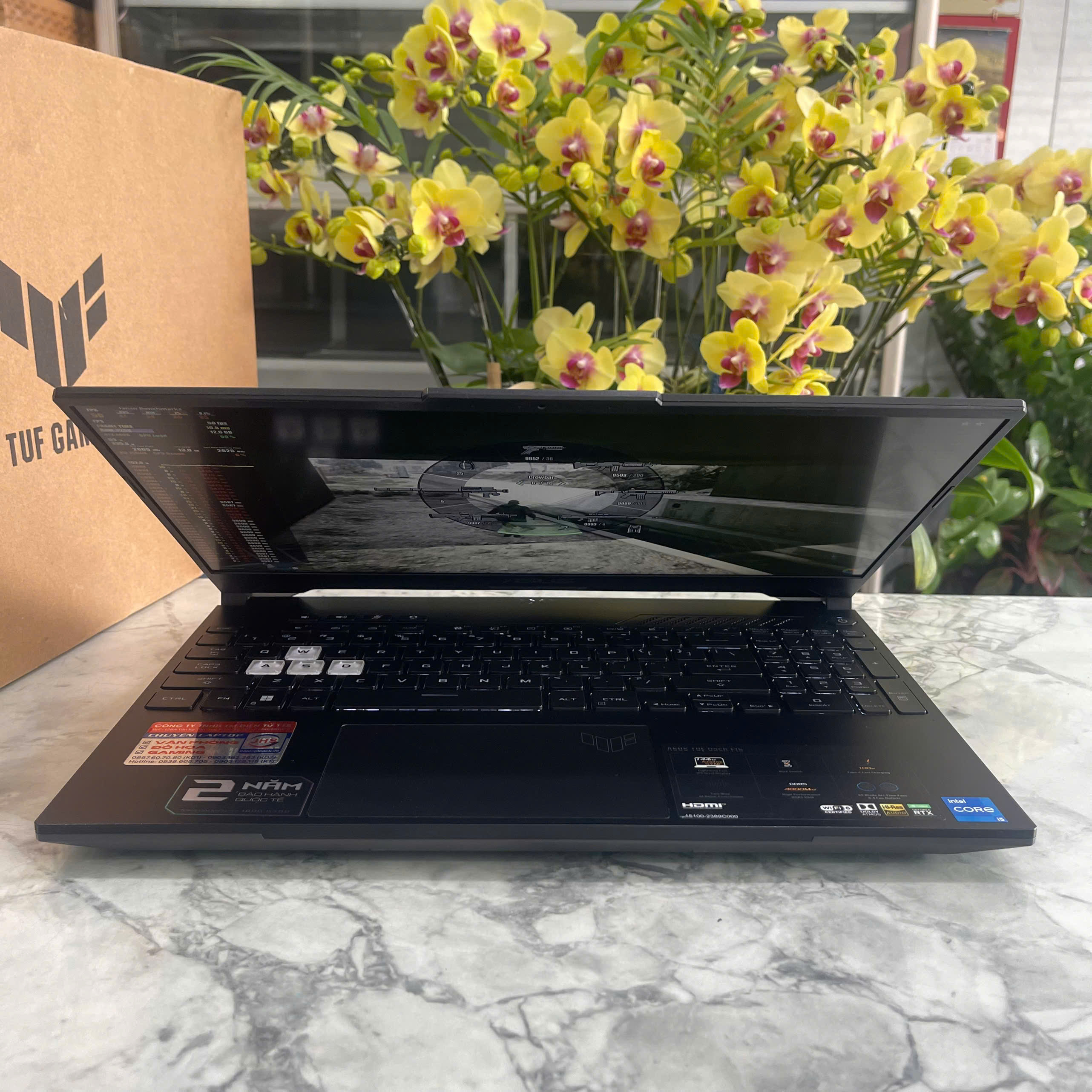 Asus TUF Dash F15 FX517ZE-HN045W Core I5-12450H RAM 8GB SSD 512GB Vga RTX 3050Ti (4GB) MÀN : 15.6 Inch IPS 144Hz