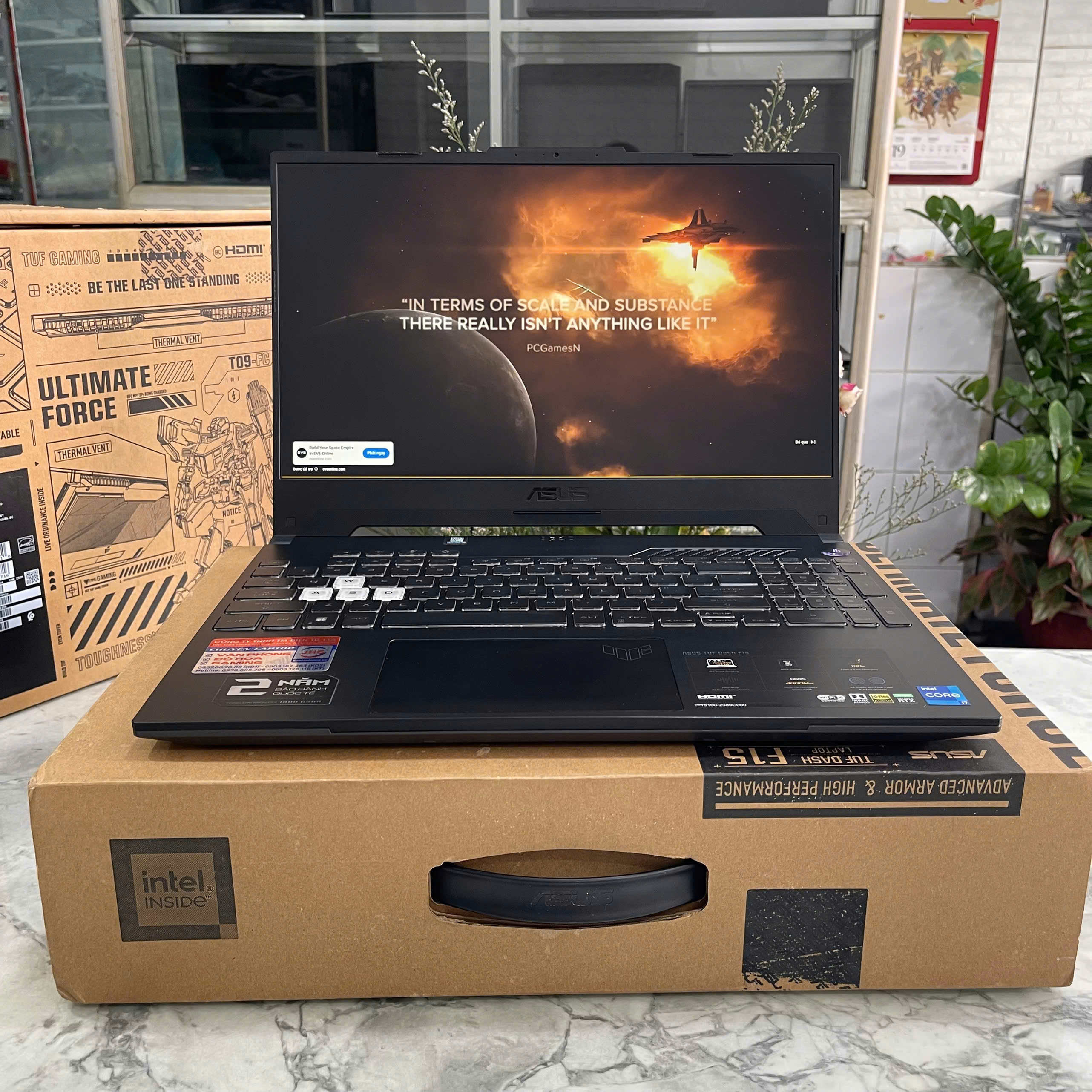 Asus TUF Dash F15 FX517ZM- HN480W Core I7-12650H Ram 8gb Ssd 512gb Vga RTX 3060 (6GB) Màn 15.6 Inch IPS 144Hz