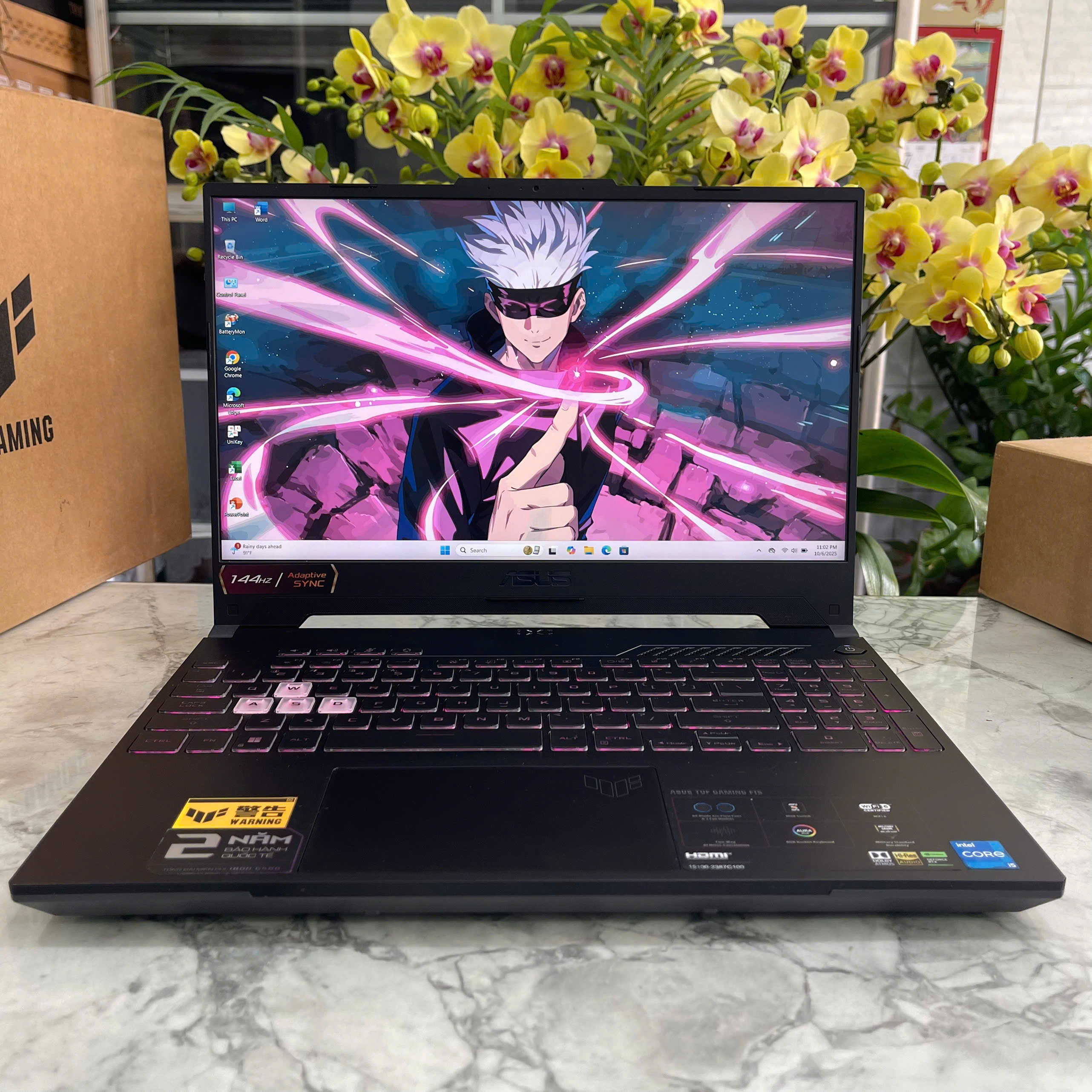  Asus TUF F15 FX507ZC4 Core I5-12500H RAM 32Gb SSD 1.000GB VÀ 512GB RTX 3050 4GB Màn 15.6” IPS 144Hz 