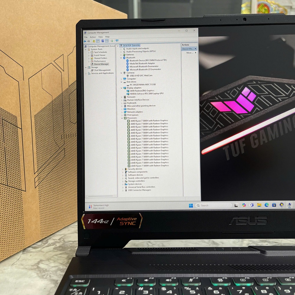 Asus TUF Gaming A15 FA506QM-HN005T RYZEN 7- 5800H RAM 16GB SSD 512GB RTX 3060 (6GB) MÀN HÌNH : 15.6 Inch IPS 144Hz