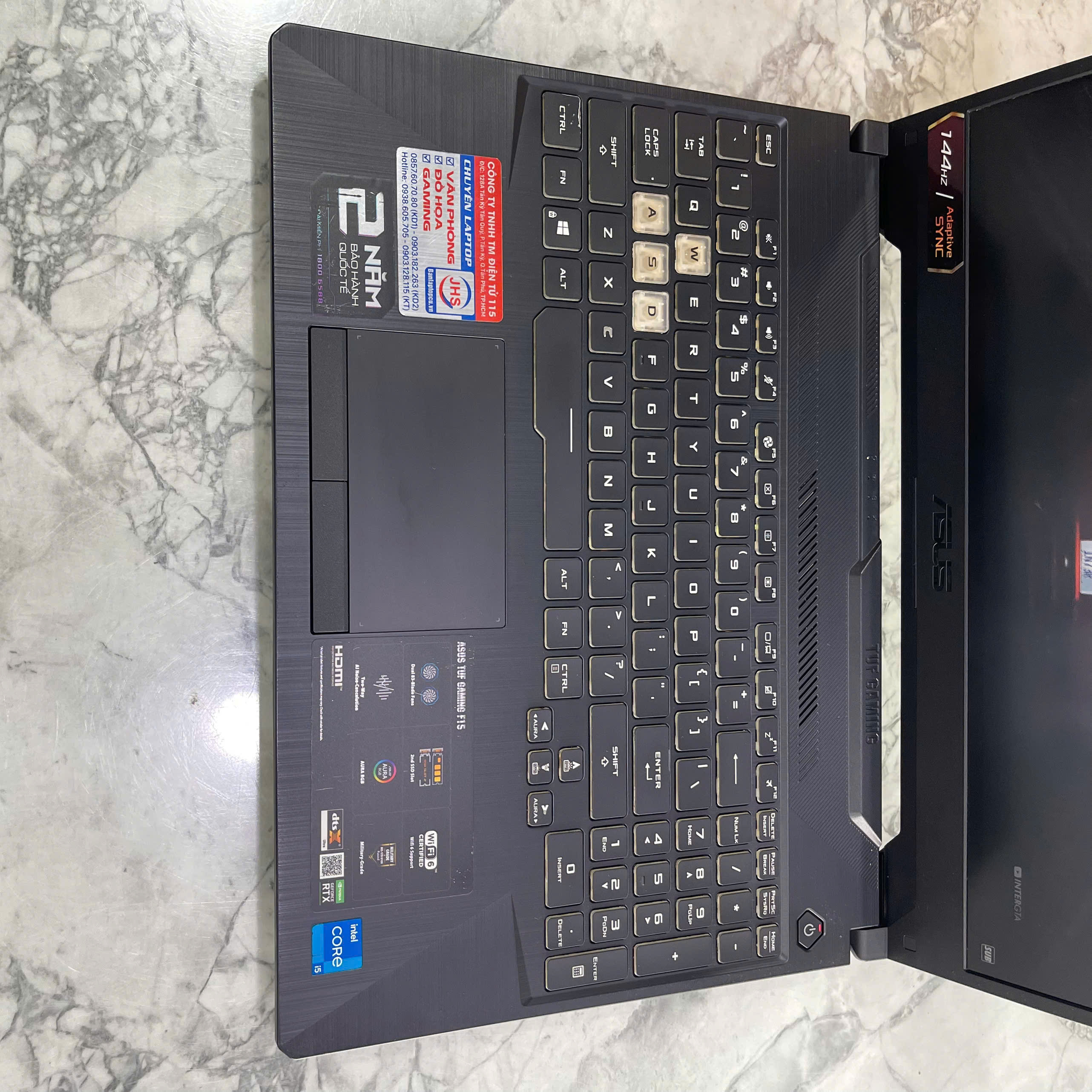 Asus TUF Gaming F15 FX506HCB Core I5-11400H RAM 16GB SSD 512GB RTX™ 3050 4GB MÀN HÌNH 15.6″ FHD IPS 144Hz.