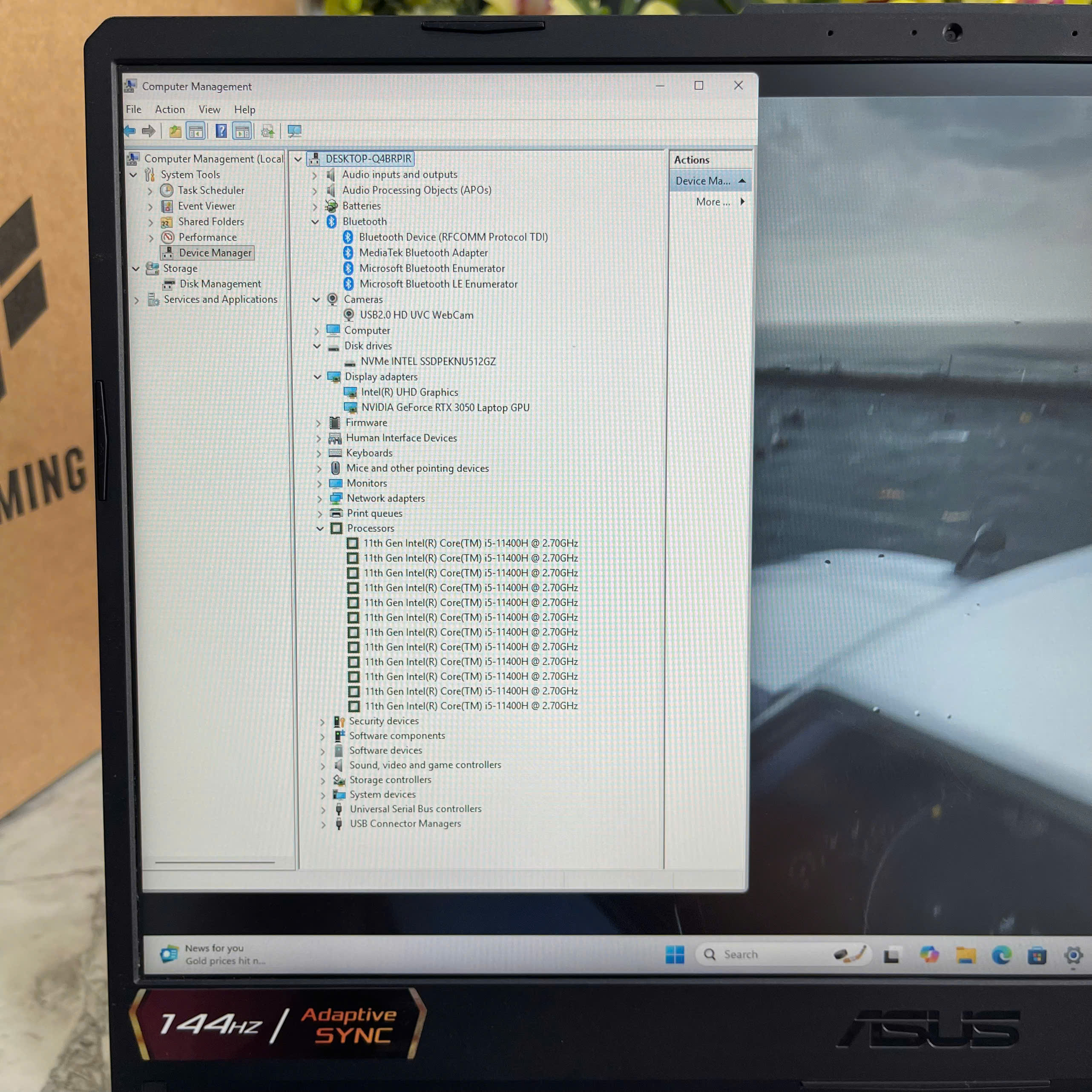 Asus TUF Gaming F15 FX506HCB Core I5-11400H RAM 16GB SSD 512GB RTX™ 3050 4GB MÀN HÌNH 15.6″ FHD IPS 144Hz.