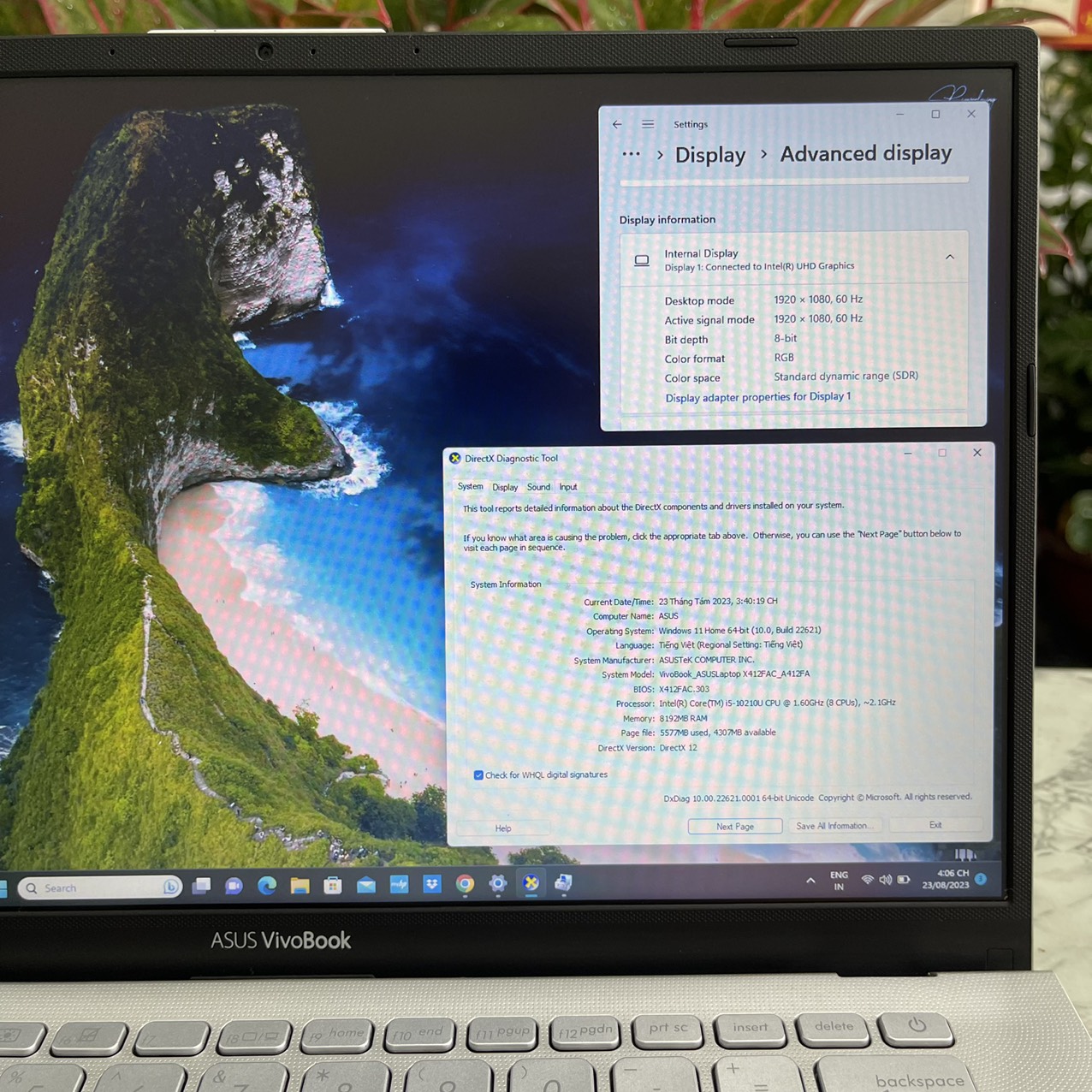 ASUS VivoBook 14 A412FA-A412FA Core I5-10210U Ram 8gb Ssd 512gb Màn Hình 14.0''Inch Fhd IPS