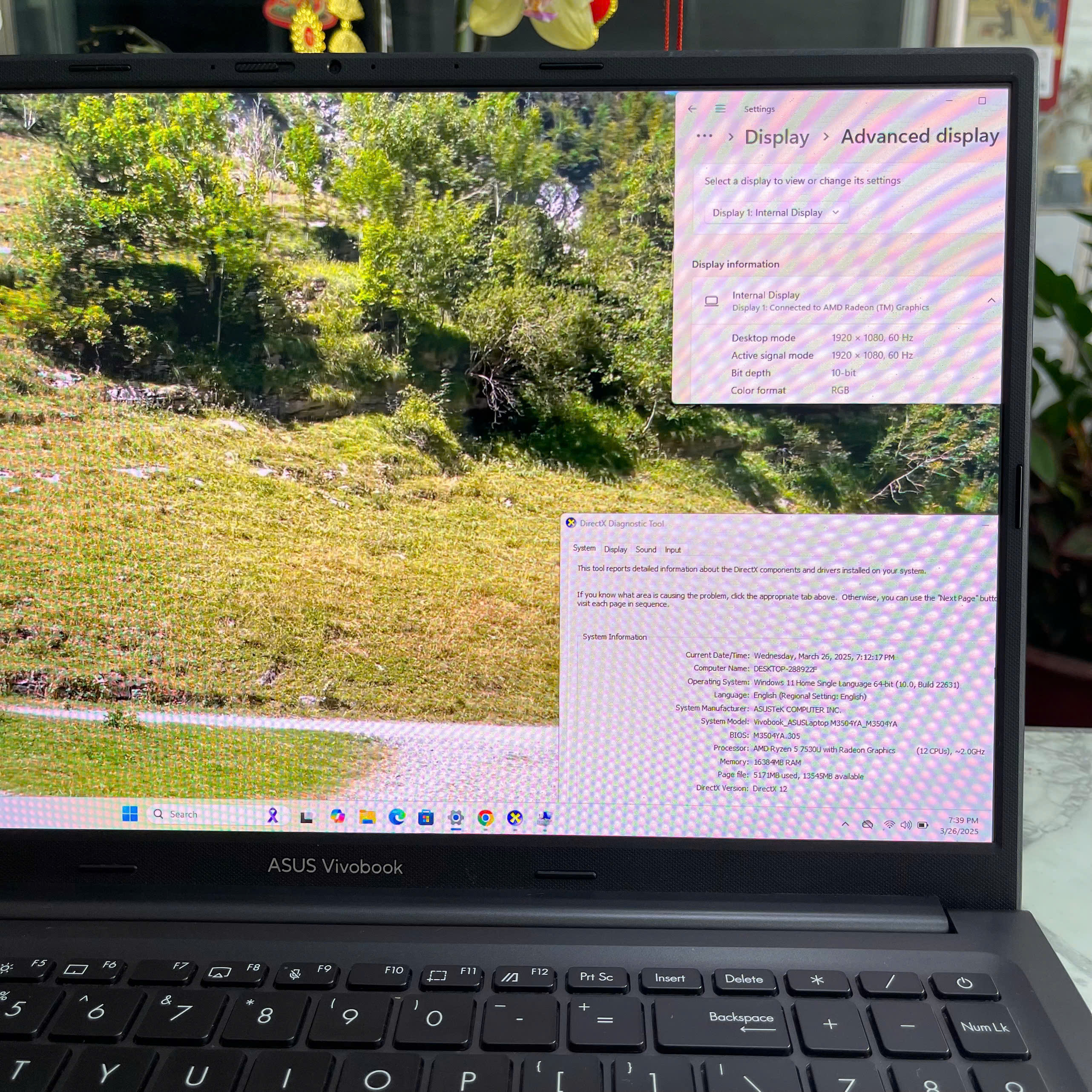 Asus Vivobook 15 OLED M3504YA Ryzen 5 - 7530U Ram 16GB Ssd 512GB Màn Hình : 15.6 inch Full HD OLED