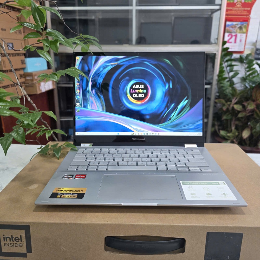 ASUS Vivobook S14 Flip TN3402YA RYZEN 5 7530U RAM 8GB SSD 512GB MÀN HÌNH : 14 INCH FHD+ TOUCH XOAY GẬP 360