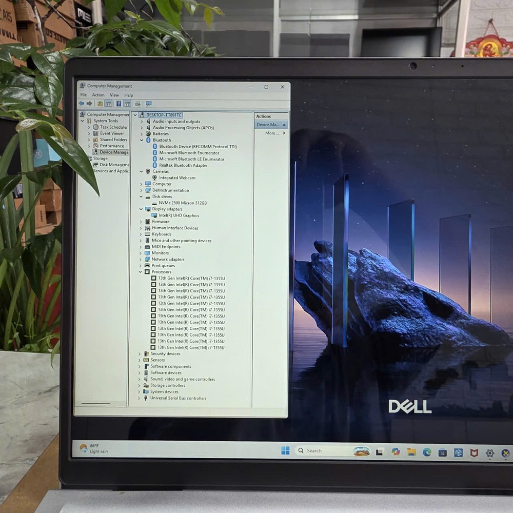 DELL 15 DC15250 DC5I7748W1 CORE I7-1355U RAM 16GB SSD 512GB MÀN HÌNH : 15.6 Inch IPS 120Hz