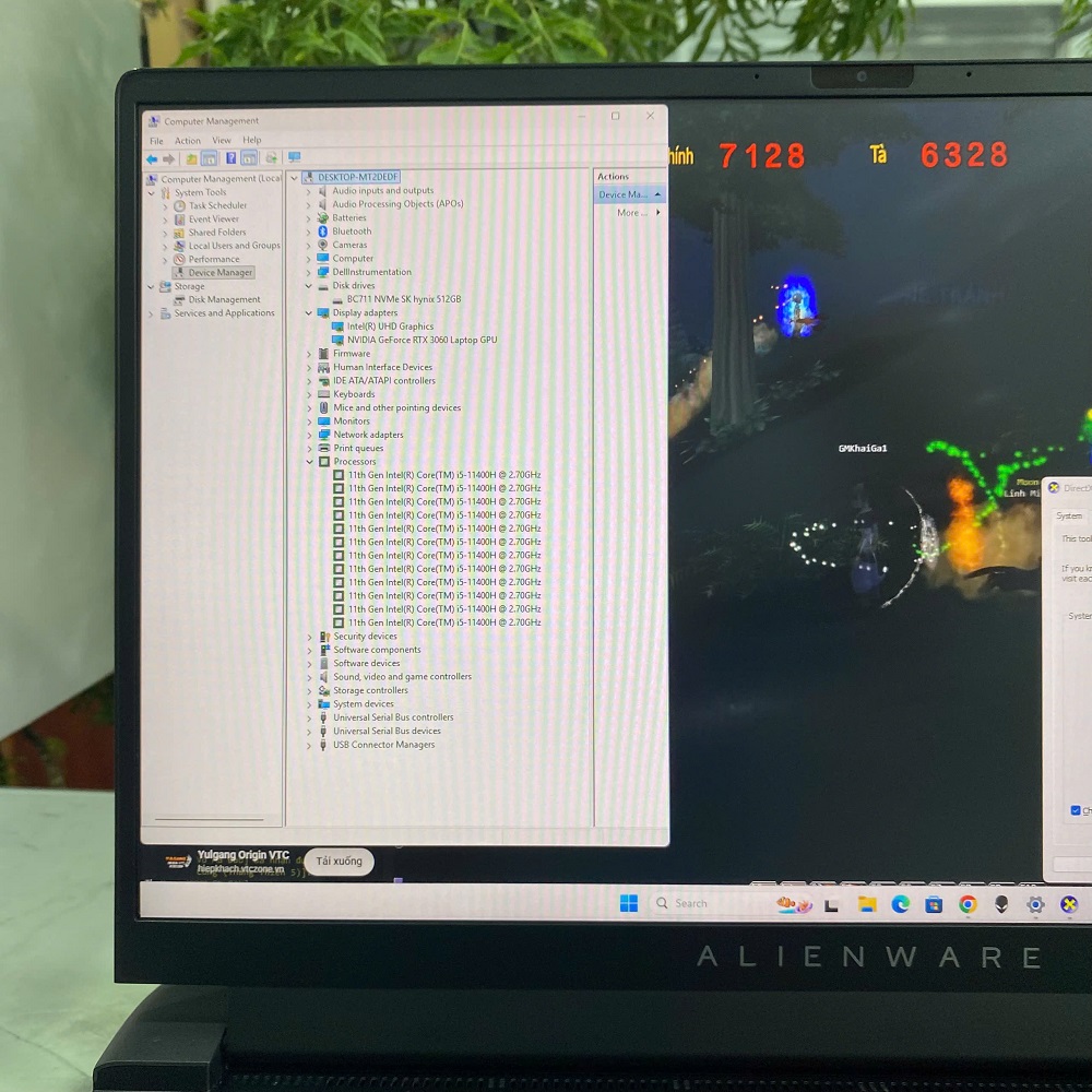 DELL ALIENWARE m15 R6 Core I5-11400H RAM 16GB SSD 512G RTX 3060 MÀN HÌNH 15.6 inch FHD 165Hz