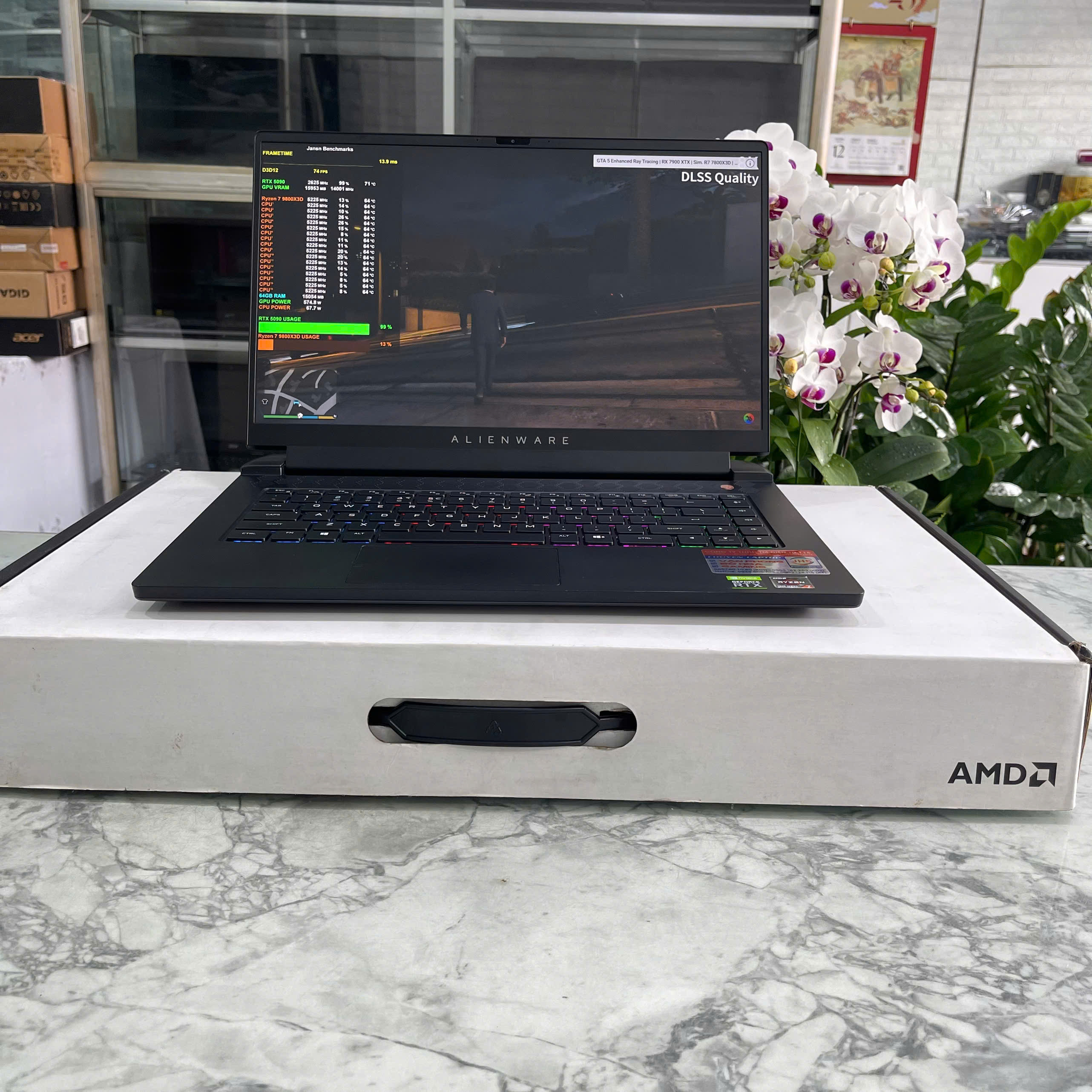 Dell Alienware M15 Ryzen Edition R5 Máy LikeNew Ryzen 7-5800H RAM 16GB SSD 512GB RTX 3060 6GB Màn Hình : 15.6 Inch FHD 165Hz 100% sRGB